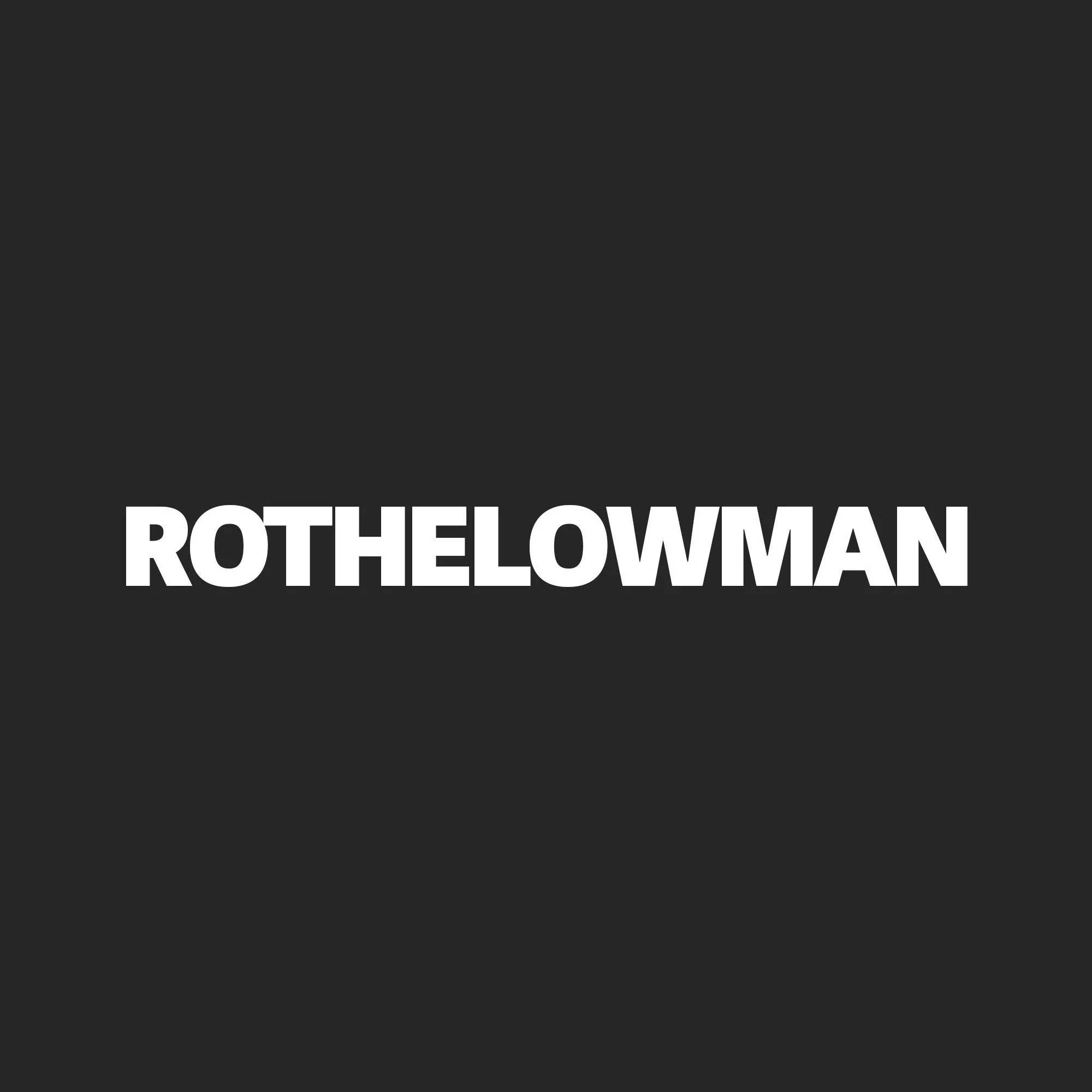 The cover of a book titled 'Potheowlman' by Rothellowman with a black background and white text.