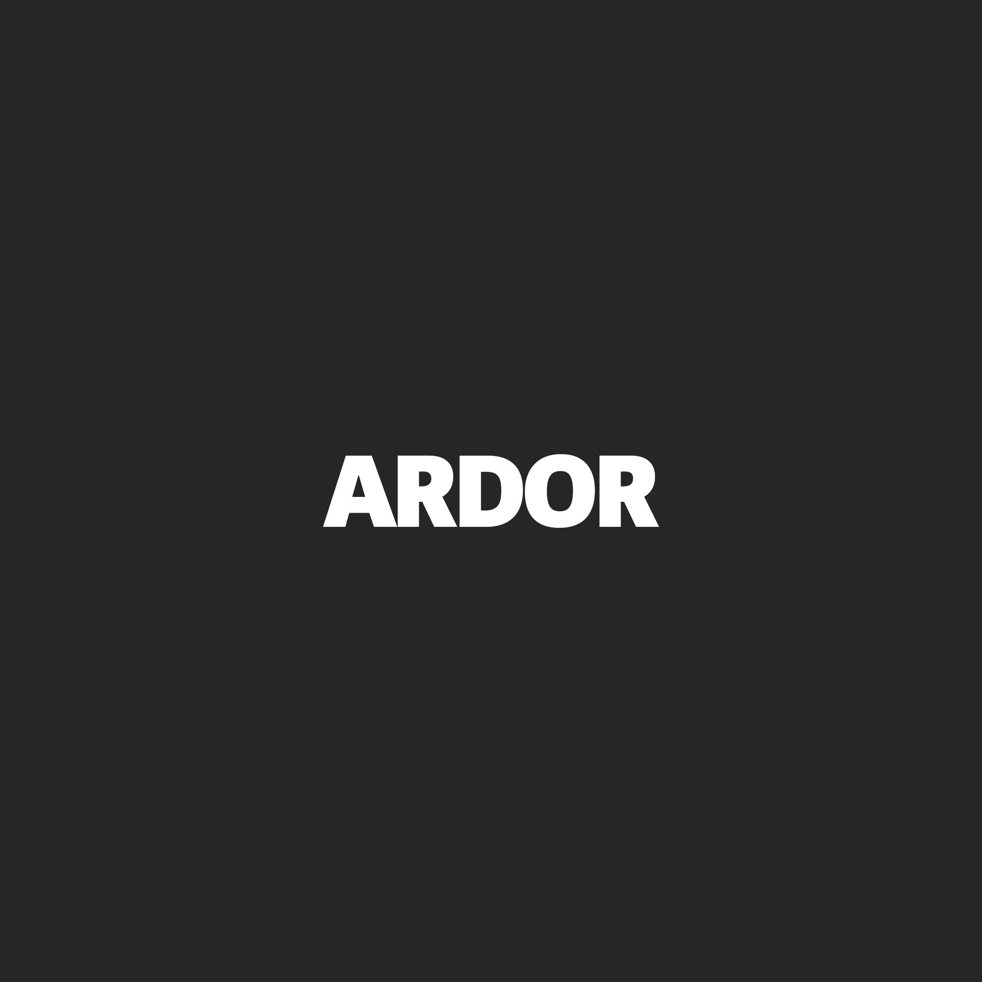 Black background with white text reading 'APPLY ARDOR'
