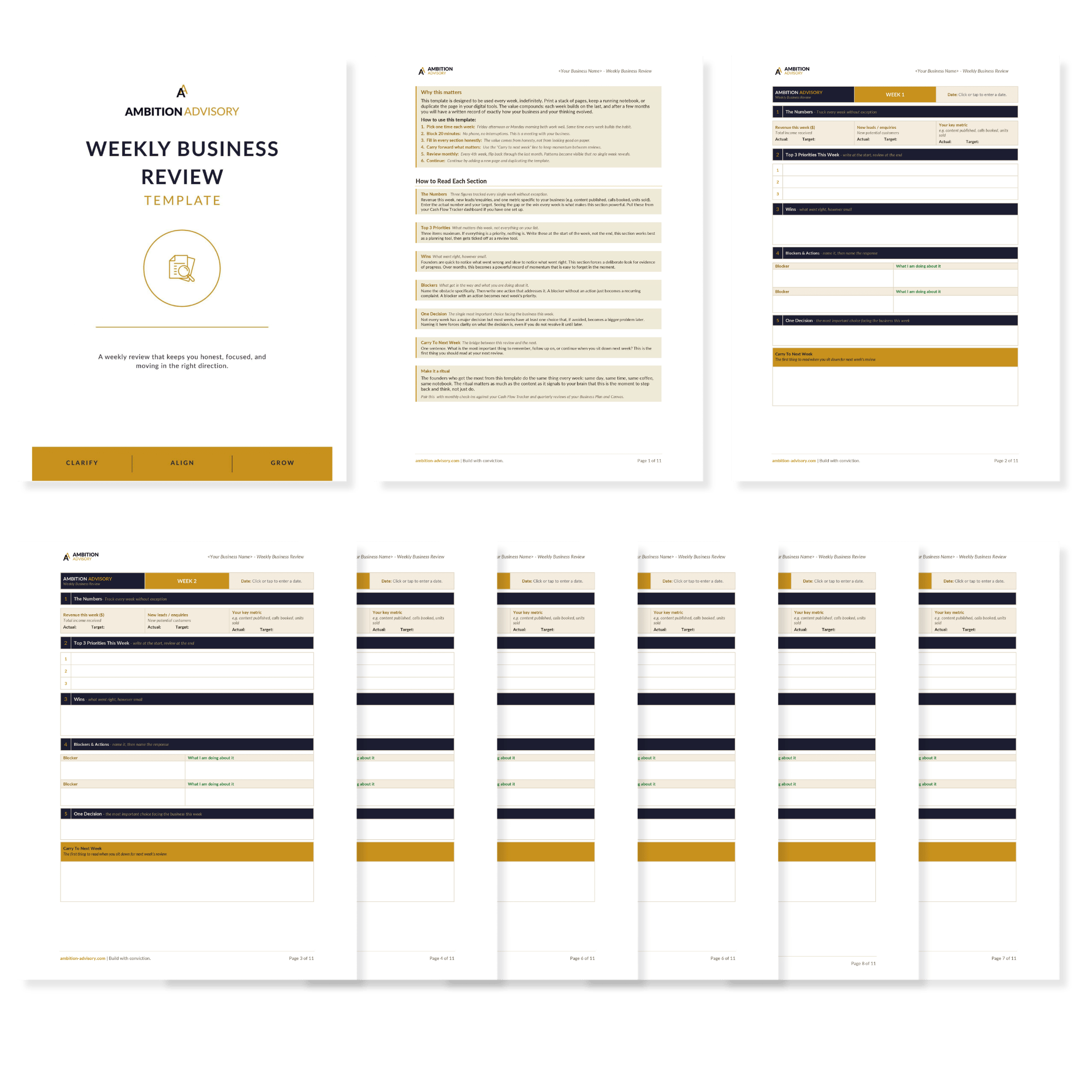 Weekly Business Review Template