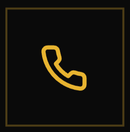 Icon of a yellow telephone handset on a black background