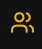 A yellow icon of a person with an arrow pointing to the left.
