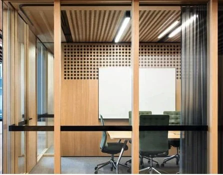 Executive meeting space reflecting Hospitality & More's experience transforming corporate environments, business centres and executive hospitality spaces.