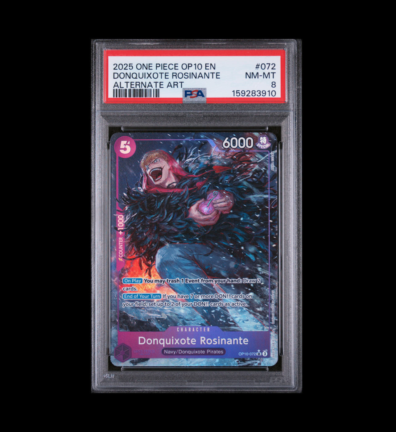 2025 One Piece Donquixote Rosinante Alternate Art Card (PSA-Graded)