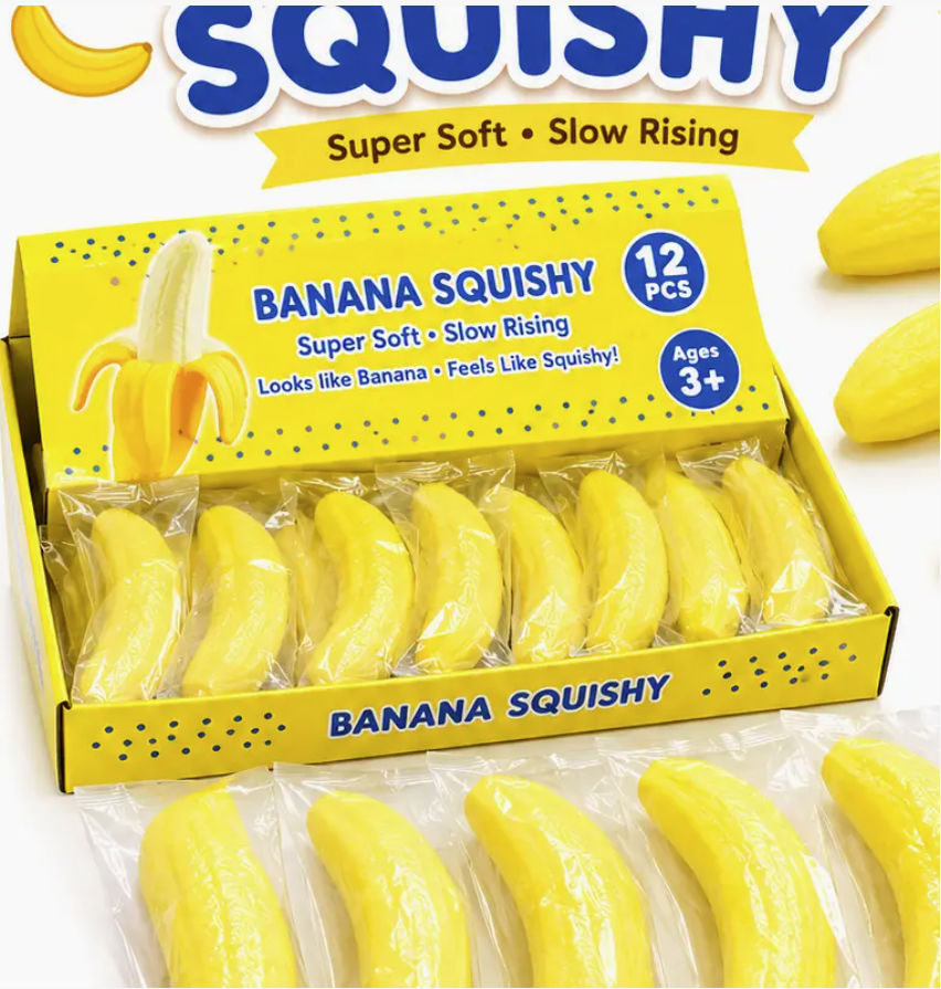 Banana Squishy Squeeze Toy Slow Rising Soft Sensory Toy (1 PC)