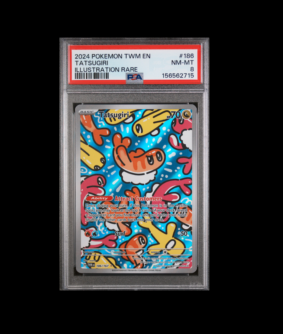 2024 Pokémon Tatsugiri Illustration Rare Card - PSA NM-MT 8