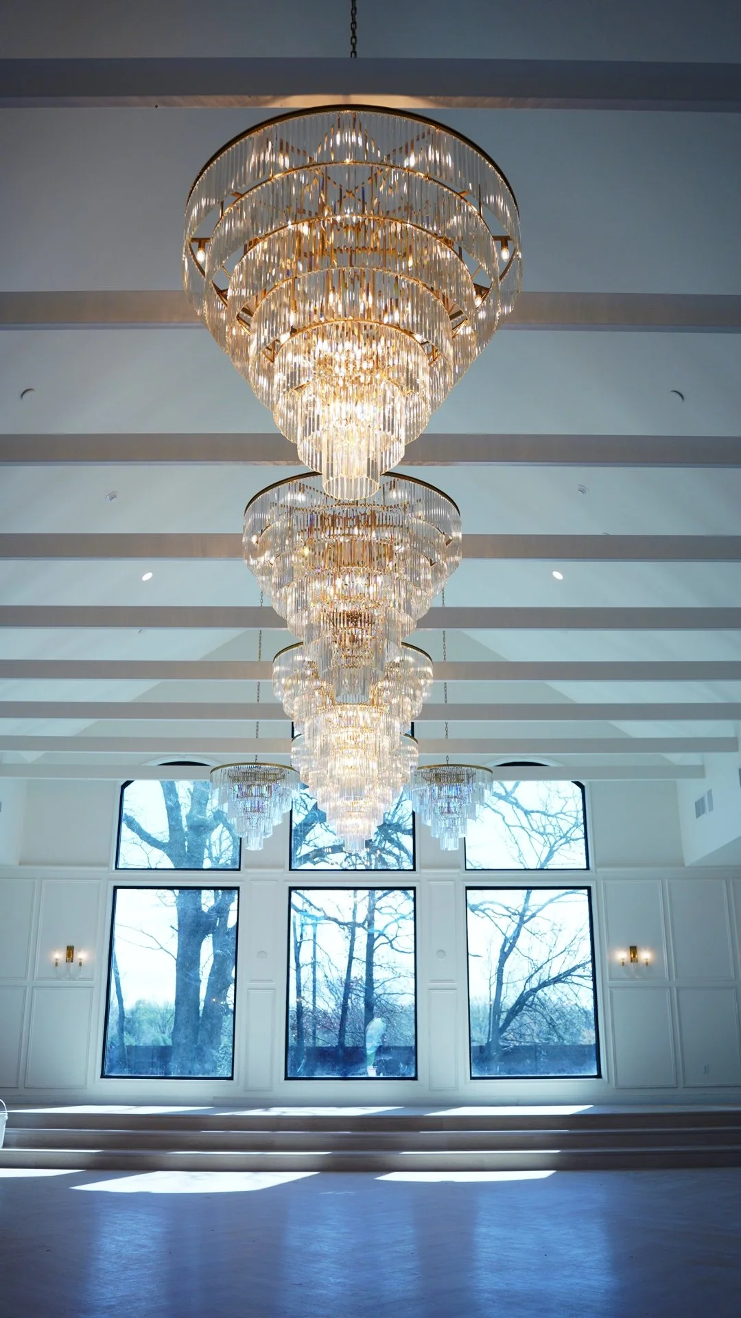 Three Chandelier Ceiling Fixture 