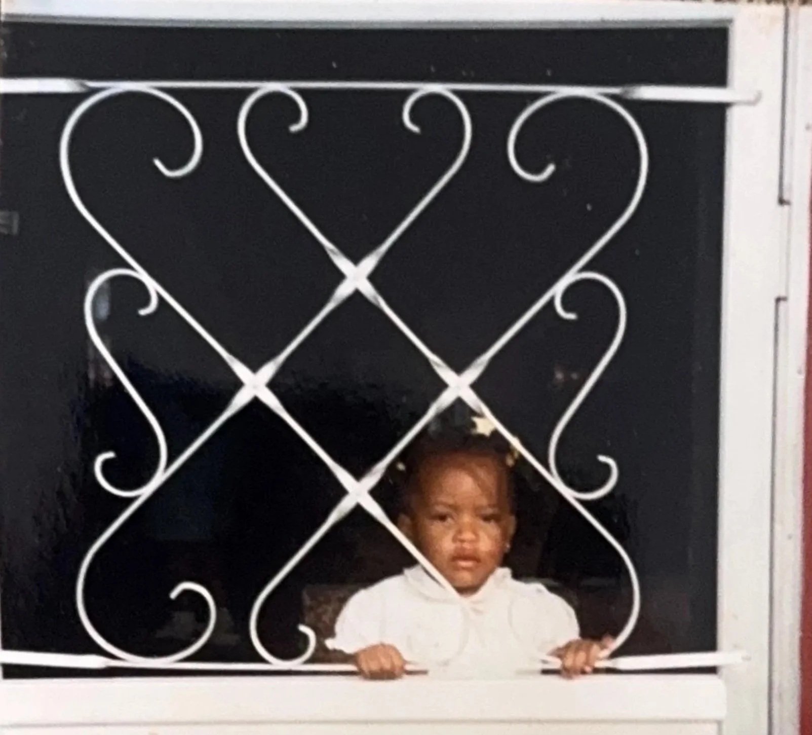 Waiting at my grandmother's door, 1988.