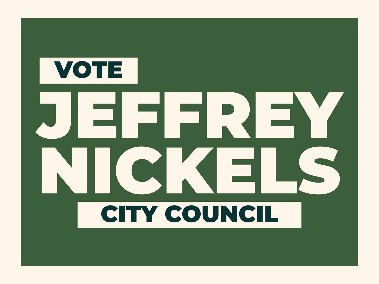 Jeffrey Nickels for City Council