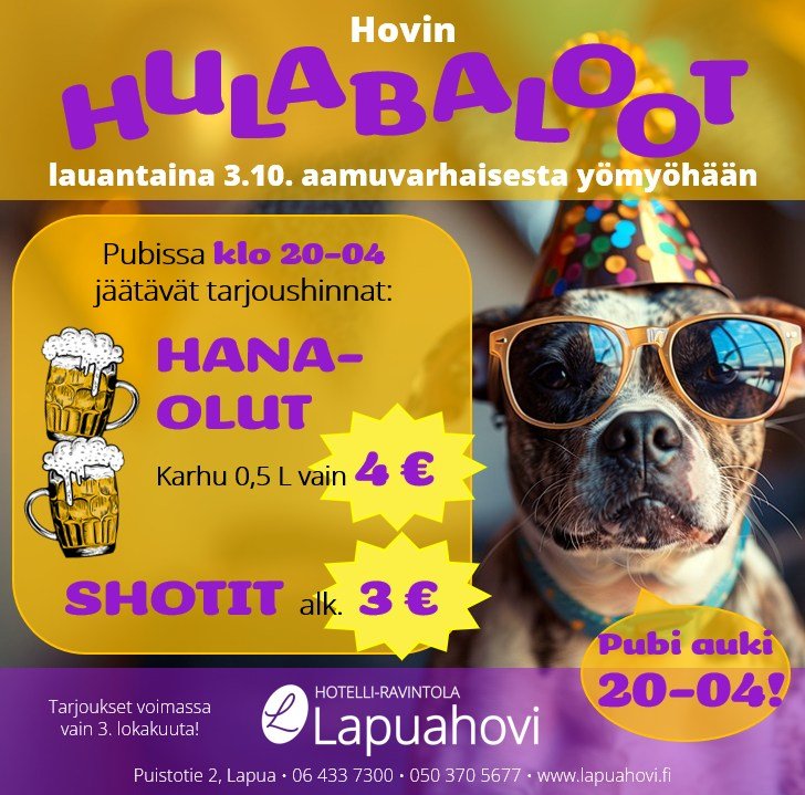 Lauantai-iltana happy hour pubissa koko illan ajan!
Tervetuloa!

Klo 20.30 ilmainen bingo
Klo 21.30 LIVE: Duo Tallipojat

#hovinhulabaloot #hulabaloot #happyhour #ilmainen #bingo #duotallipojat
