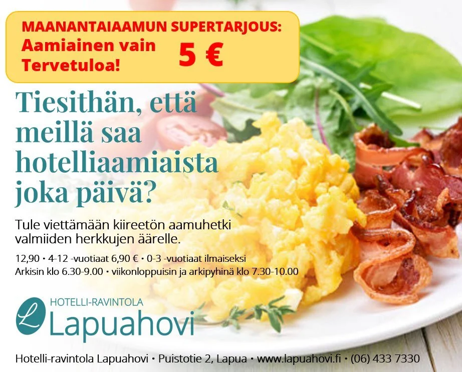 Teit&auml; oli viime maanantaina paljon!
Siisp&auml; jatketaan.
Tervetuloa my&ouml;s huomenna herkkujen &auml;&auml;relle.
Vain viisi euroa!

Siis aamupala vitosella maanantaina 5.10. klo 6.30-9.00. Tervetuloa!
#hotelliaamiainen #aamiainenvitosella #