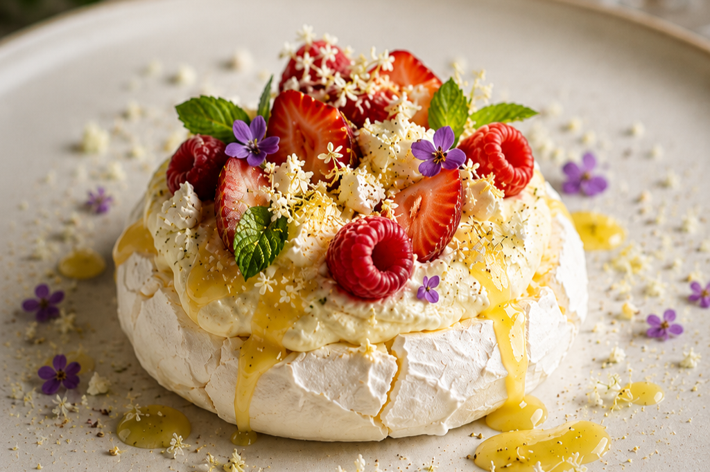 Lemon Elderflower Pavlova