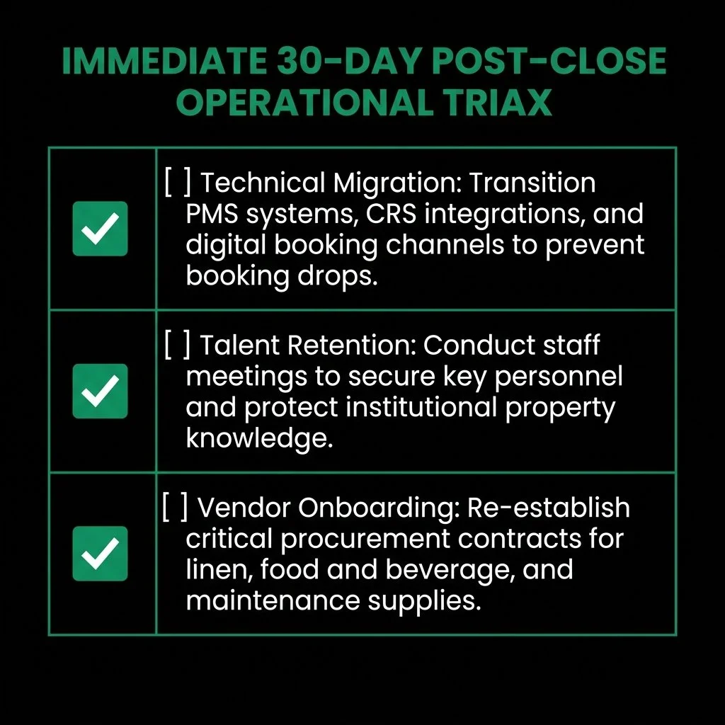 IMMEDIATE 30-DAY POST-CLOSE OPERATIONAL TRIAX