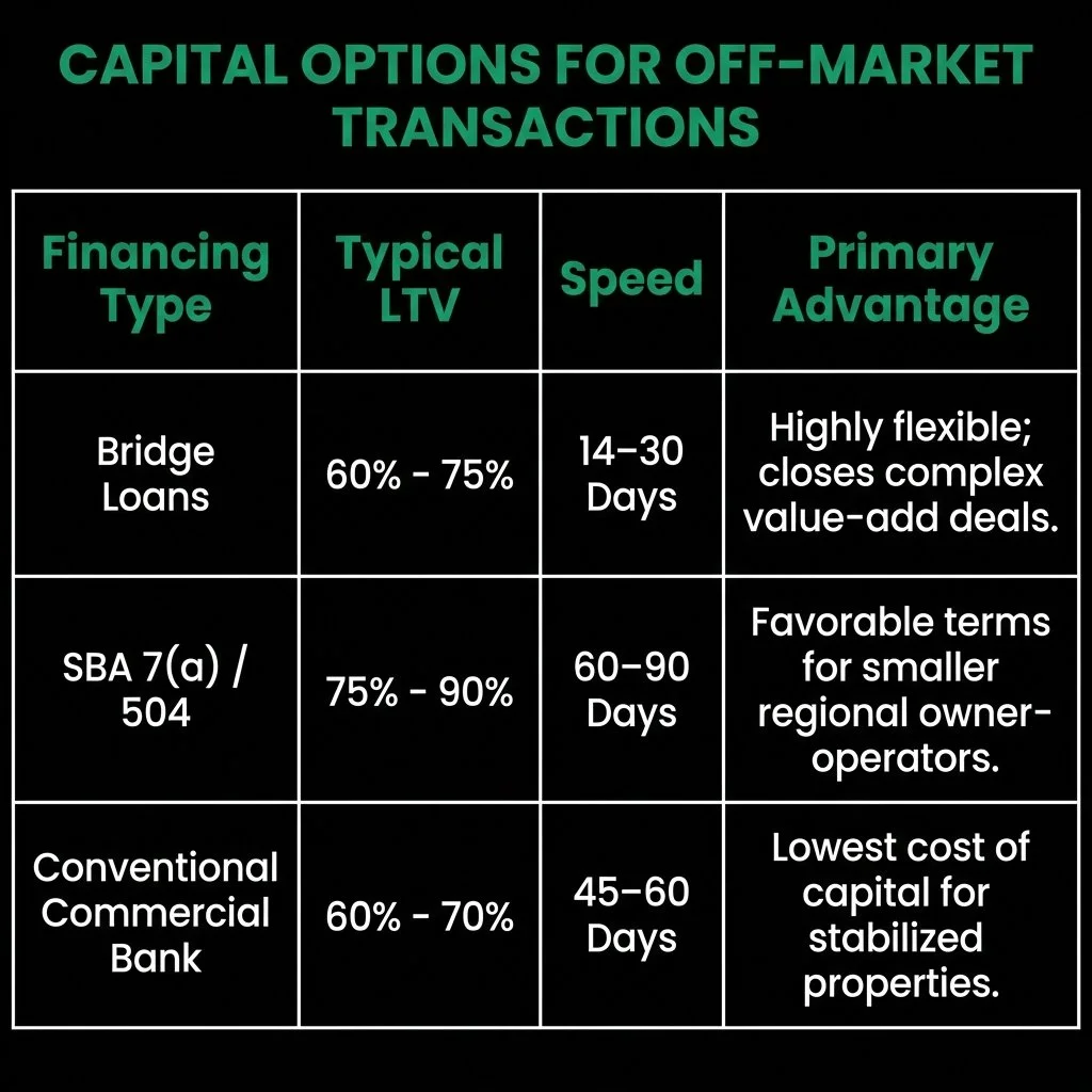 CAPITAL OPTIONS FOR OFF-MARKET TRANSACTIONS