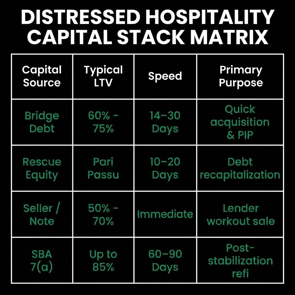 DISTRESSED HOSPITALITY CAPITAL STACK MATRIX