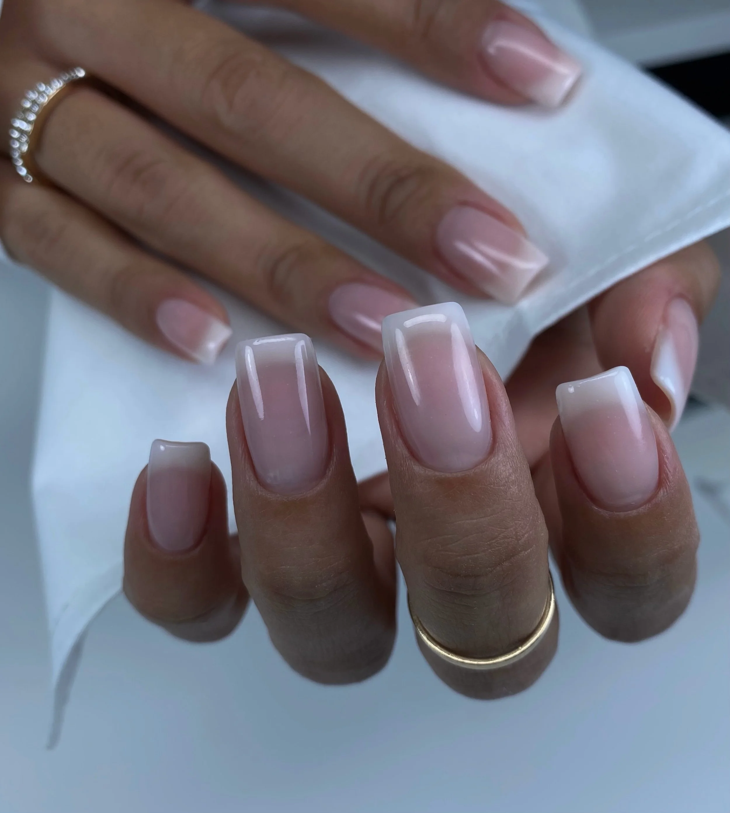 She asked for that natural french and I said yes ma&rsquo;am! Was so excited to do these. I know many ppl may find that odd because they expect only nail art to be exciting. There is power and satisfaction in the clean aesthetic manicure. I appreciat
