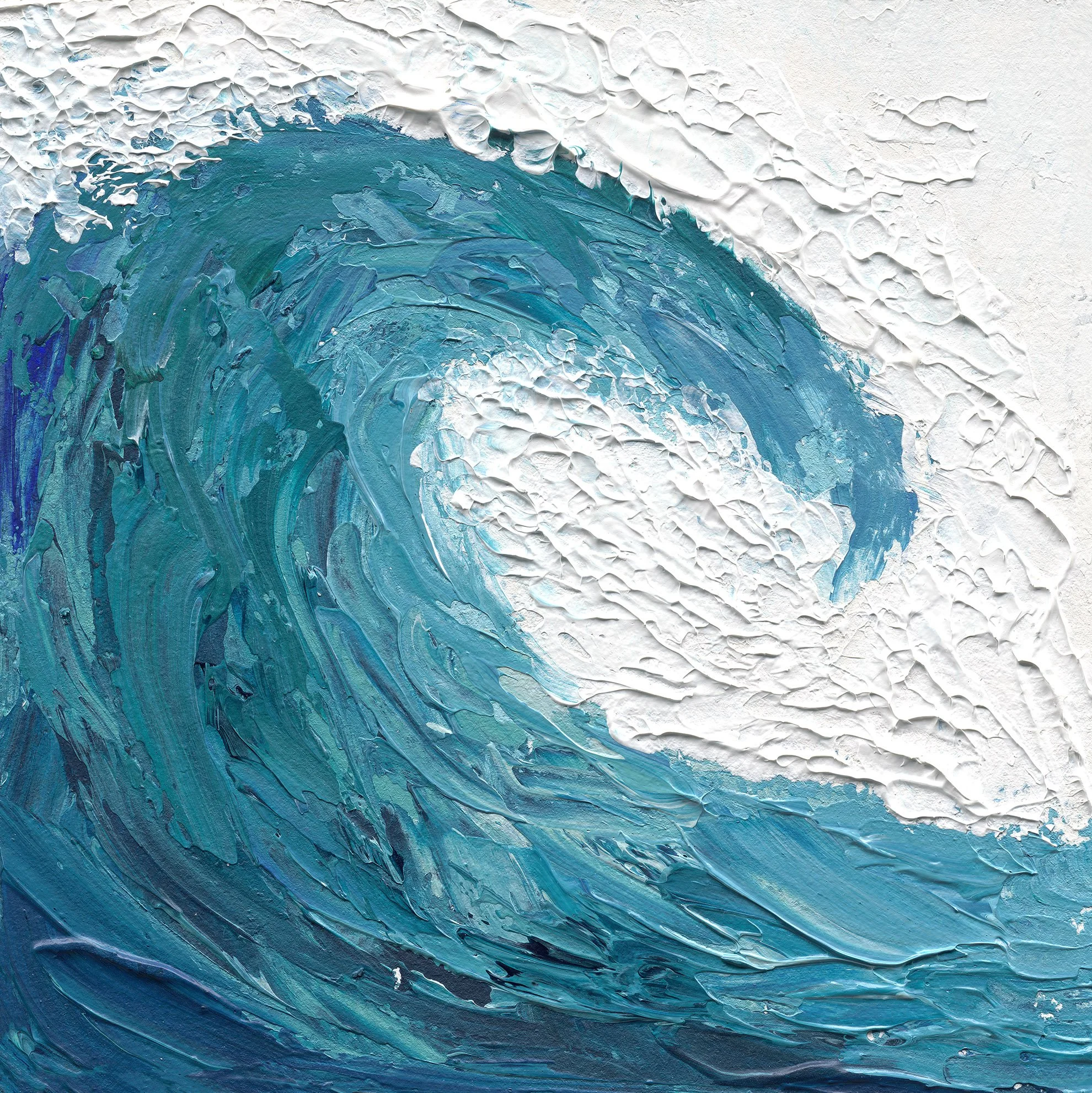 Cresting Swell
15 × 15 cm (6 × 6′′)
Acrylic on 300gsm Watercolour Paper (Palette Knife & Impasto), Mounted on Cradled Wood  Panel
2026
