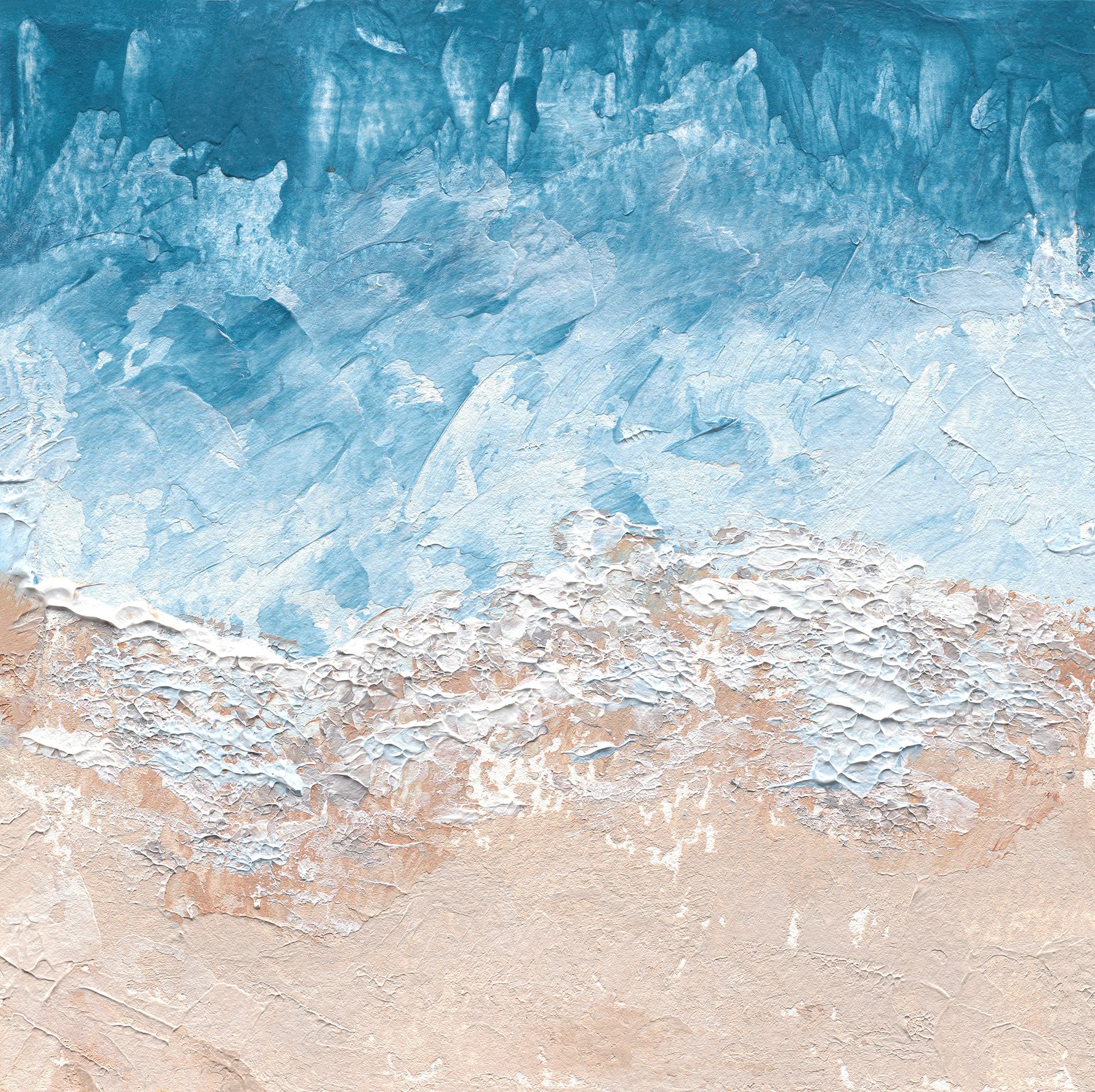 Sculpted Surf
15 × 15 cm (6 × 6′′)
Acrylic on 300gsm Watercolour Paper (Palette Knife & Impasto), Mounted on Cradled Wood  Panel
2026