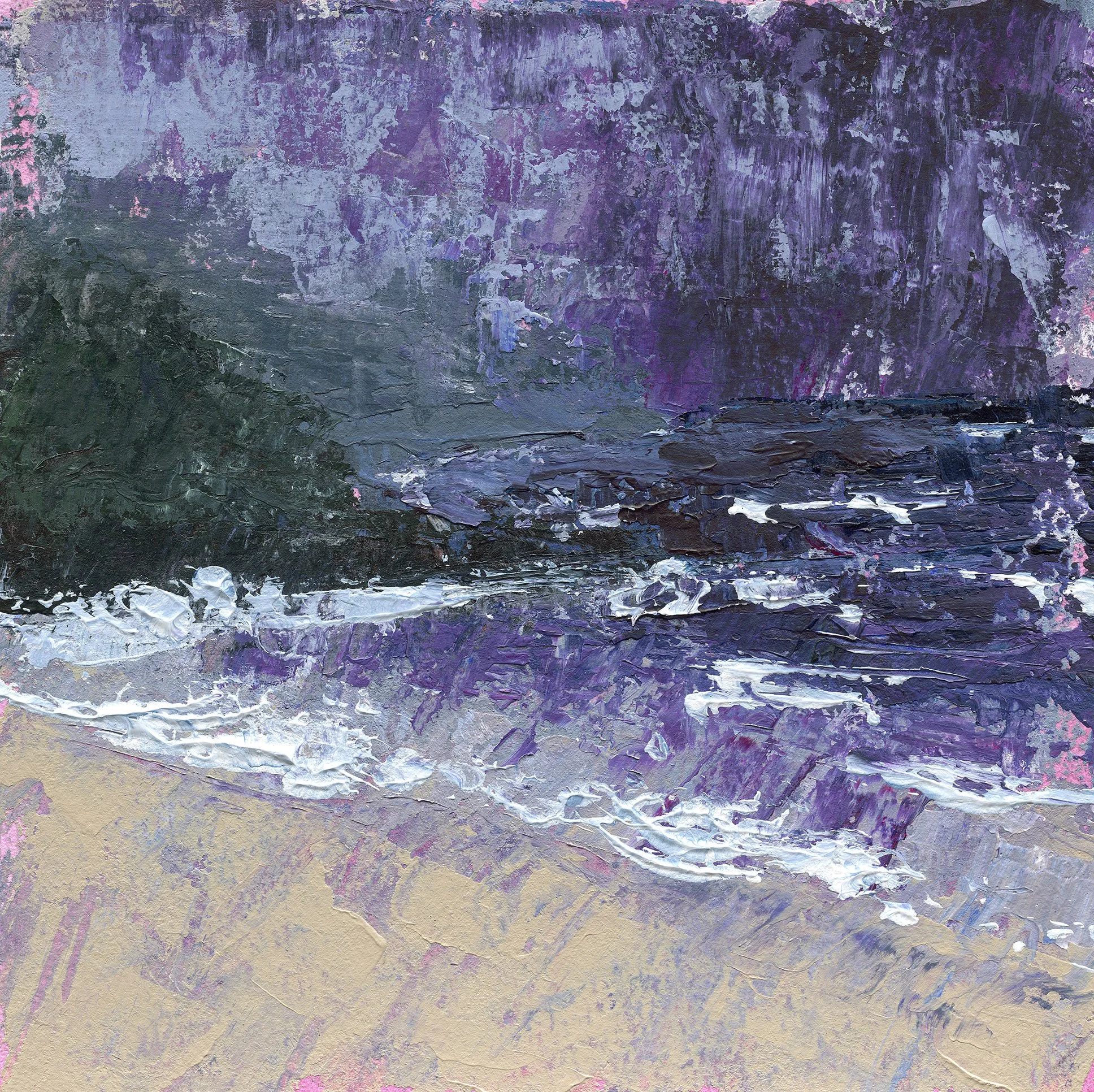 Storm Over the Headland
15 × 15 cm (6 × 6′′)
Acrylic on 300gsm Watercolour Paper (Palette Knife & Impasto), Mounted on  Cradled Wood  Panel
2026