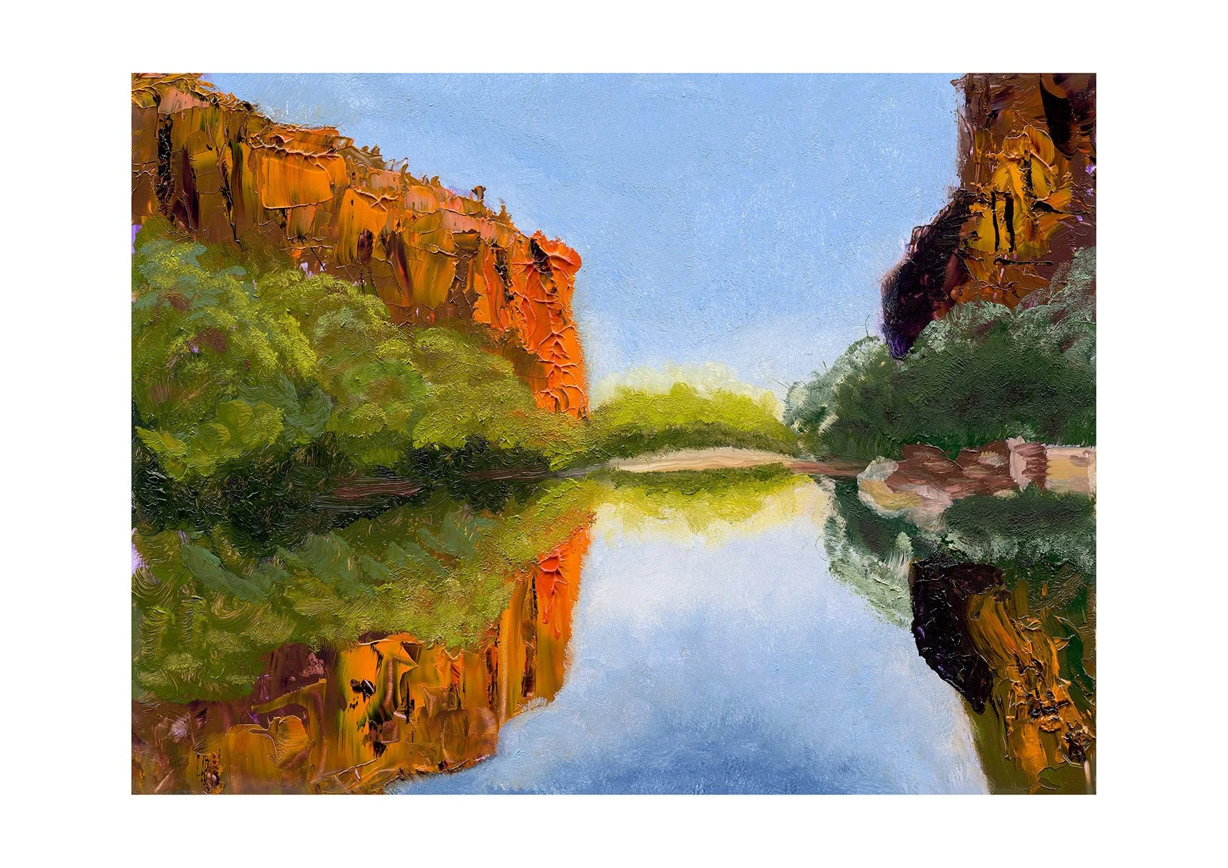 Tranquil Gorge Reflection - Fine Art Print