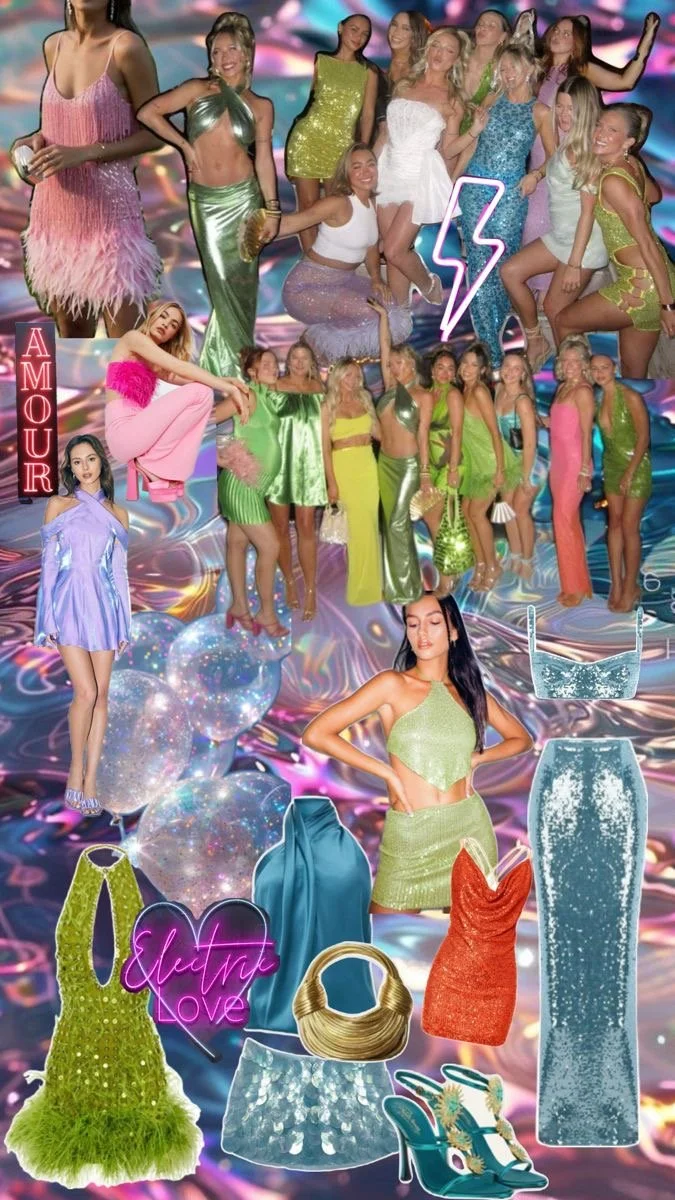 Electric Love theme night mood board