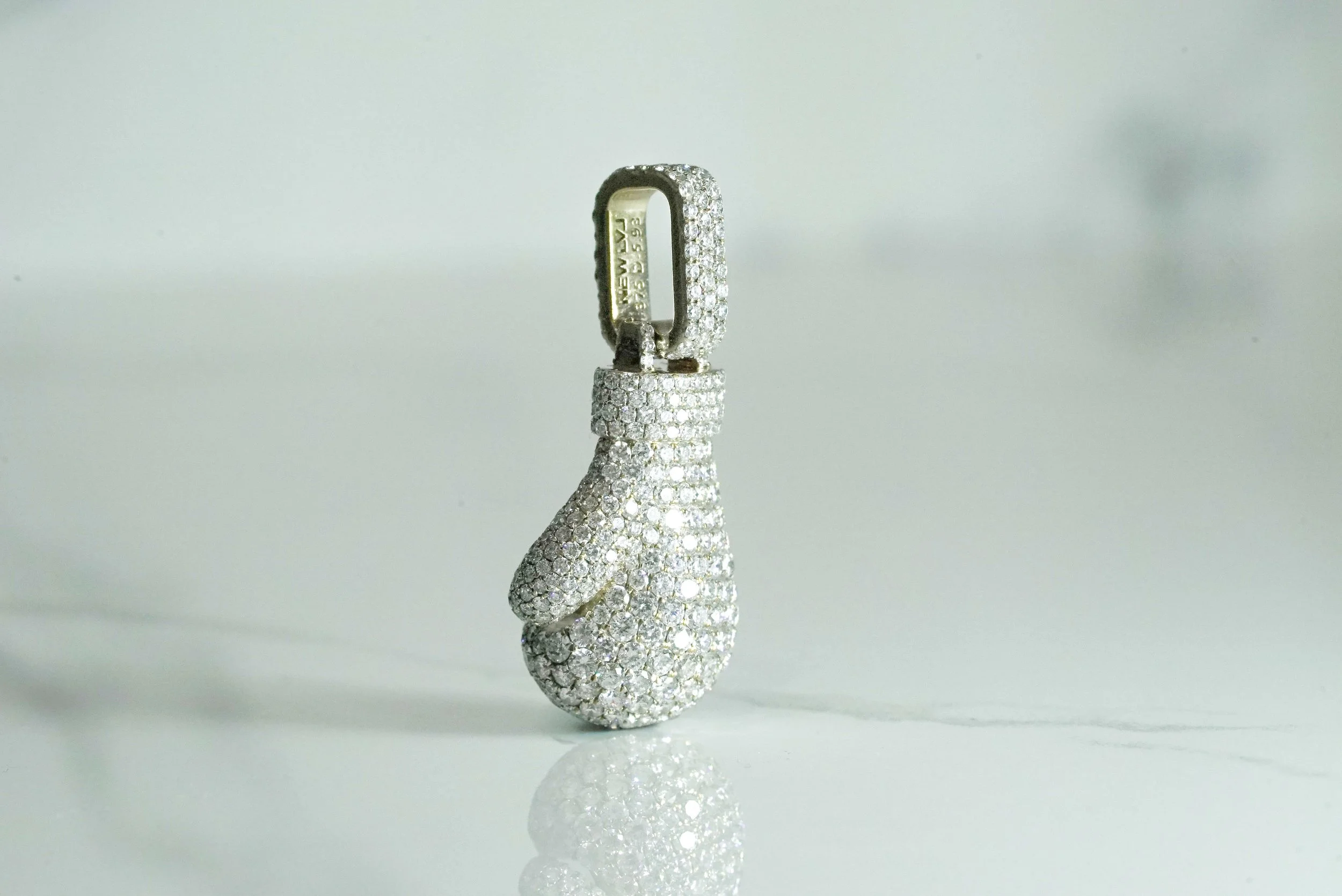 The Champion Boxing Glove Pendant — 9k Gold, 5.93ct Lab Diamonds