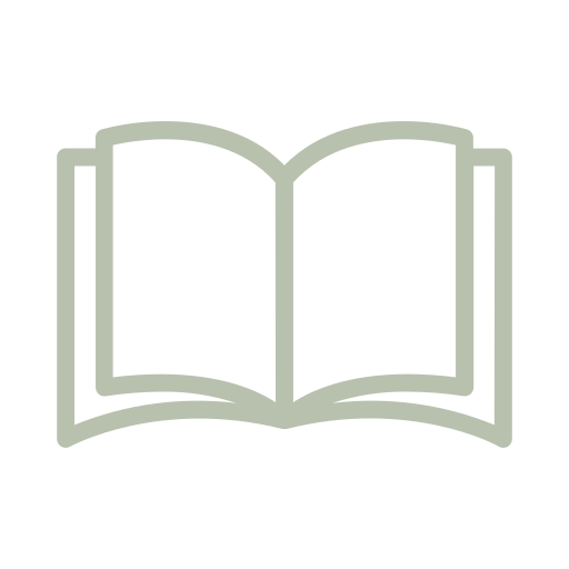 Simple line drawing of an open book.