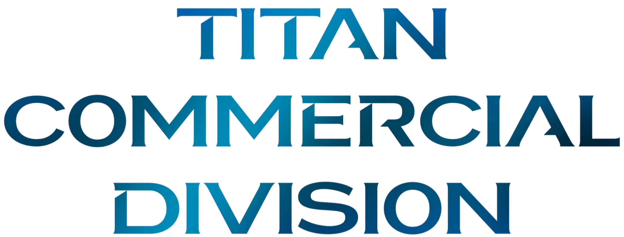 The logo for the Titan Commercial Division, featuring the words 'Titan Commercial Division' in bold, blue, three-dimensional text.