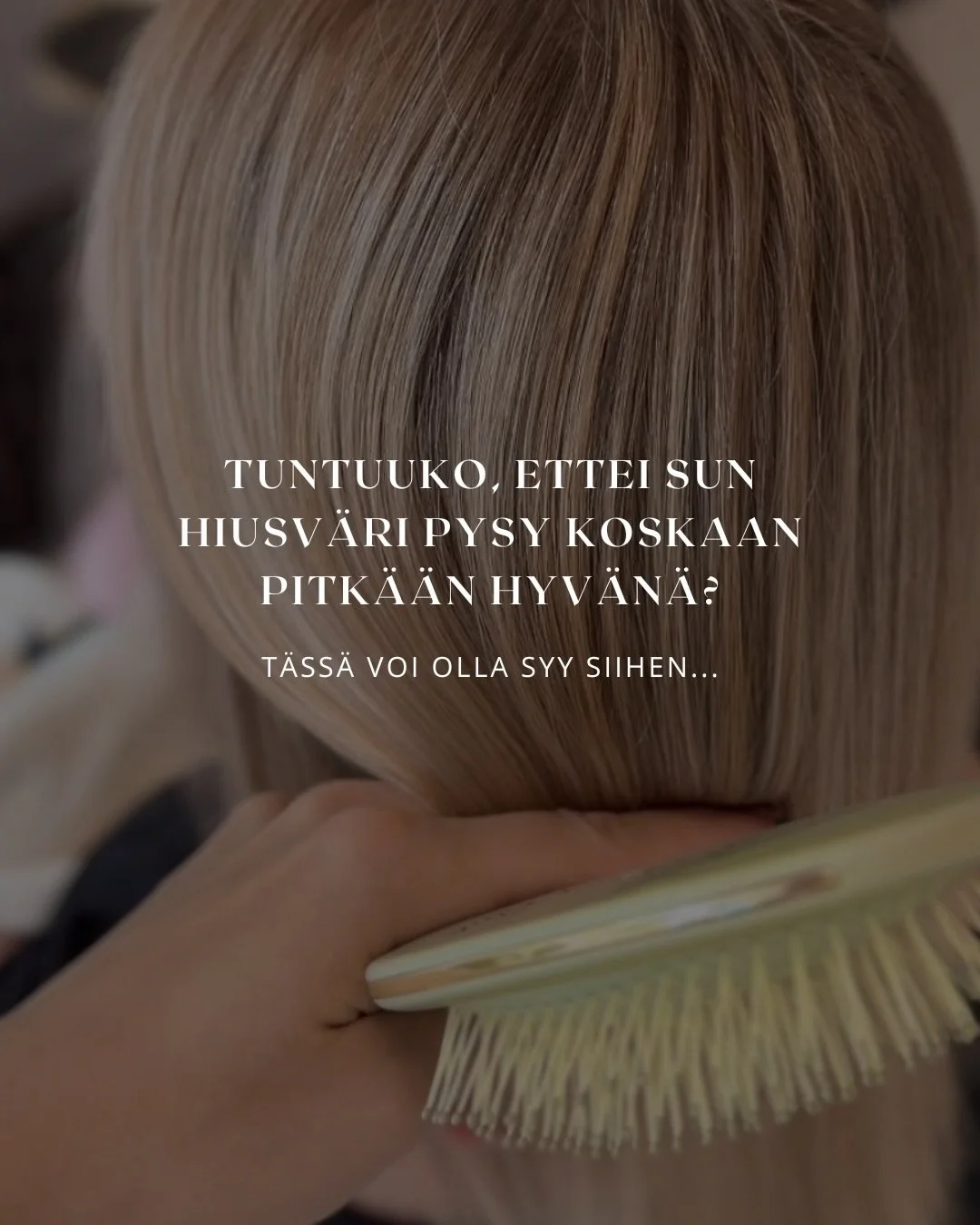 Yks eniten kysytyist&auml; kysymyksist&auml; kampaamolla on varsinkin uusilla asiakkailla, ett&auml; miks t&auml;&auml; muuttuu l&auml;mpim&auml;ksi. T&auml;ss&auml; muutama vinkki siihen, miten hiusv&auml;rit kest&auml;&auml; pidemp&auml;&auml;n!

K