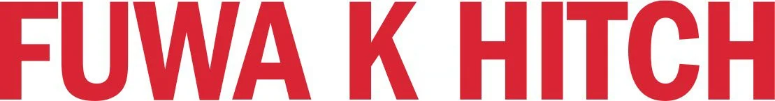Text image with large red letters spelling "FUWA K HITCH" on a white background.