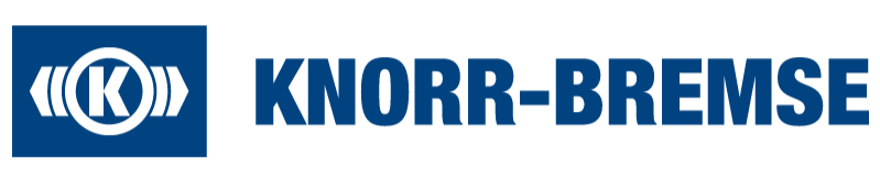 KNORR-BREMSE logo with a blue background and white text