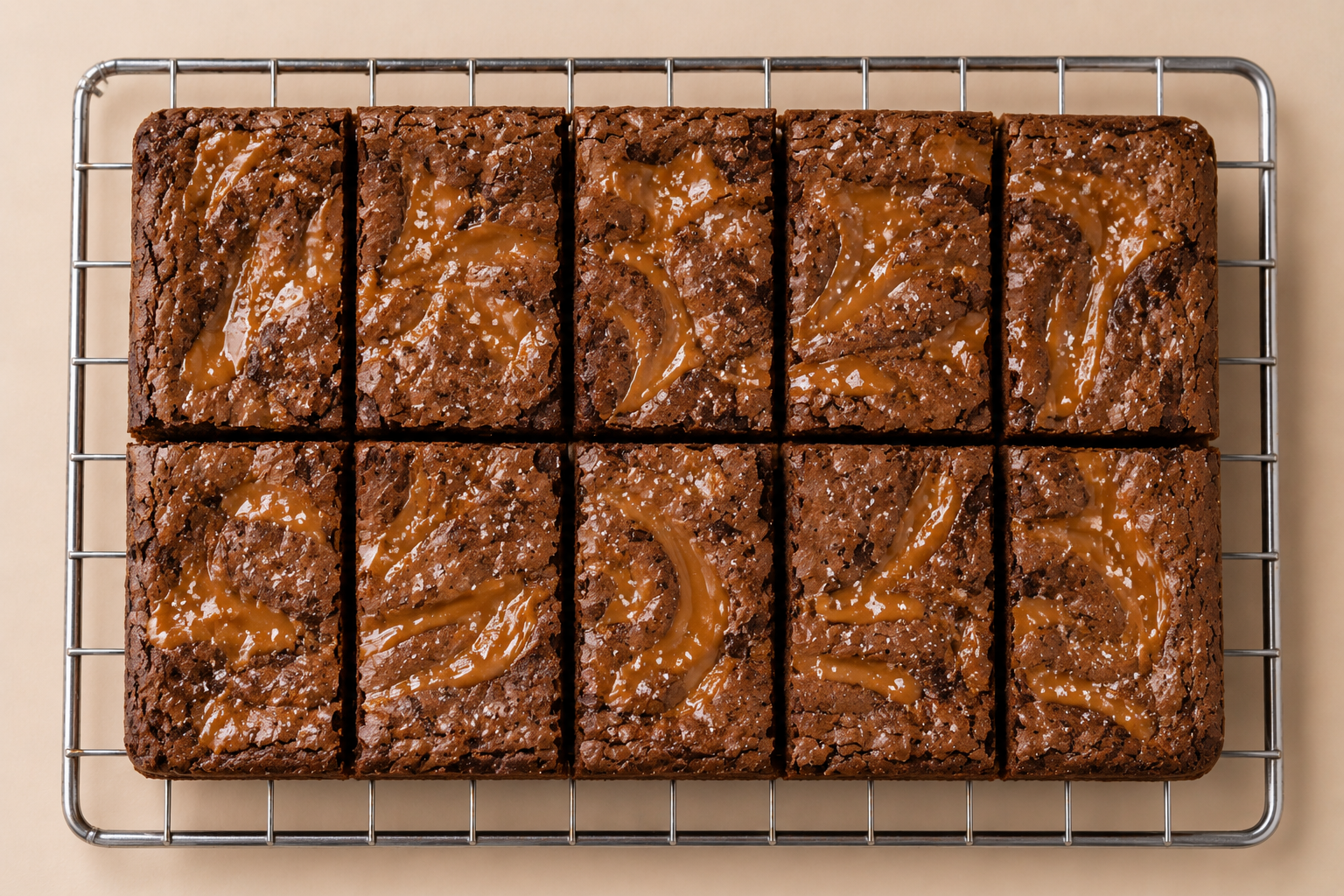 Salted Caramel Chocolate Brownie Slab (10 pieces)