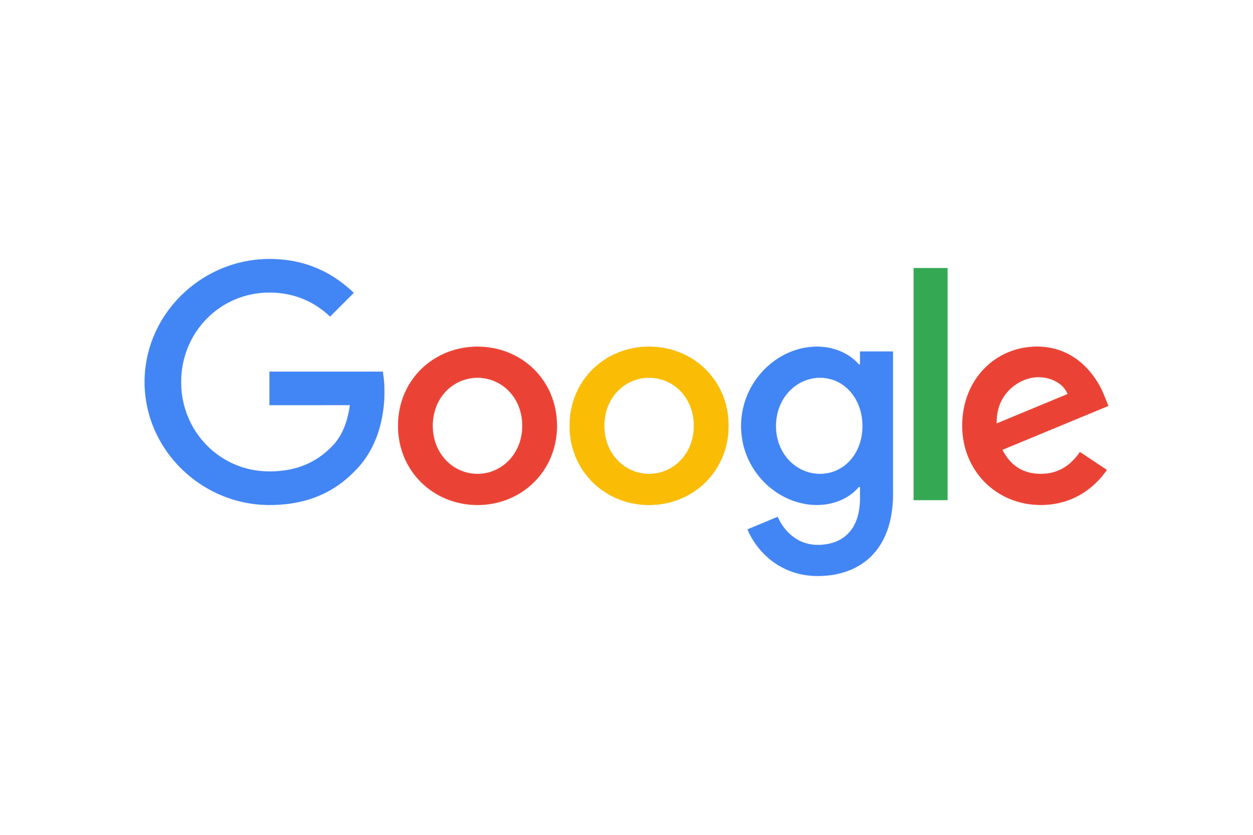 Colorful Google logo on a black background.