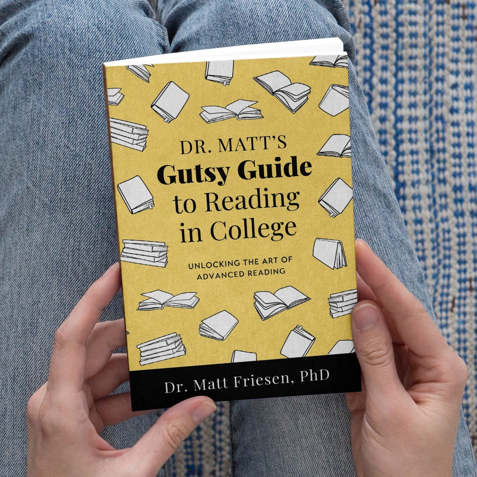 Cover Design for Dr. Matt&rsquo;s Gutsy Guide to Reading in College by Matt Friesen. This little book is jam packed with wisdom and resources for not just managing college reading but actually learning to love it! I remember feeling overwhelmed by th