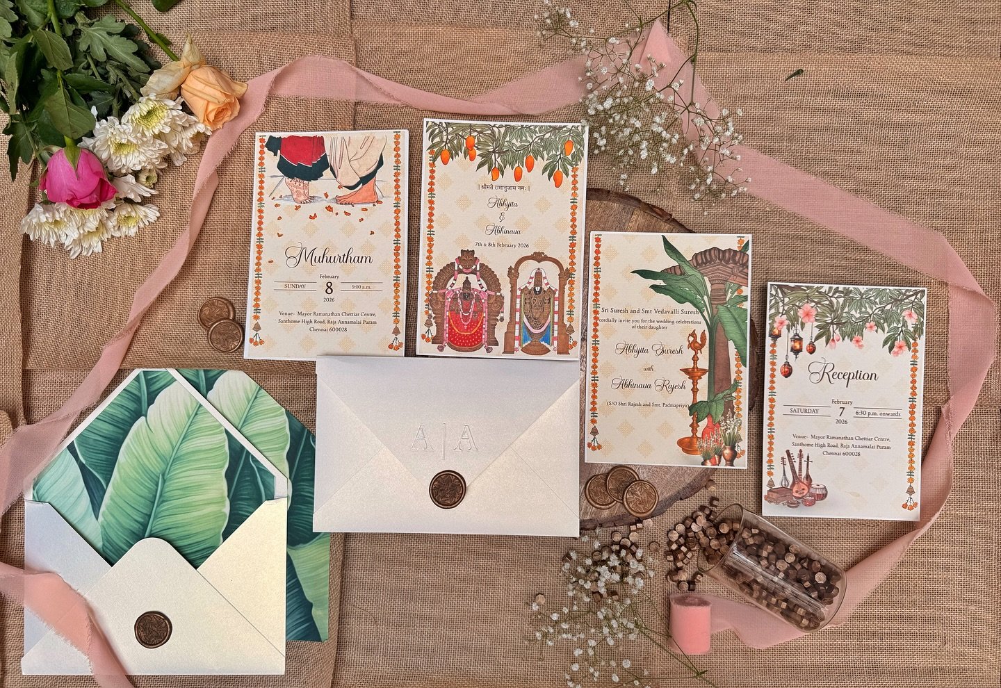 &ldquo;An invitation is more than just paper &ndash; it&rsquo;s the first glimpse into a celebration of love. 🌸
Every brushstroke, every fold, every seal tells a story.
Here&rsquo;s a peek into one of our most cherished creations &ndash; where art, 