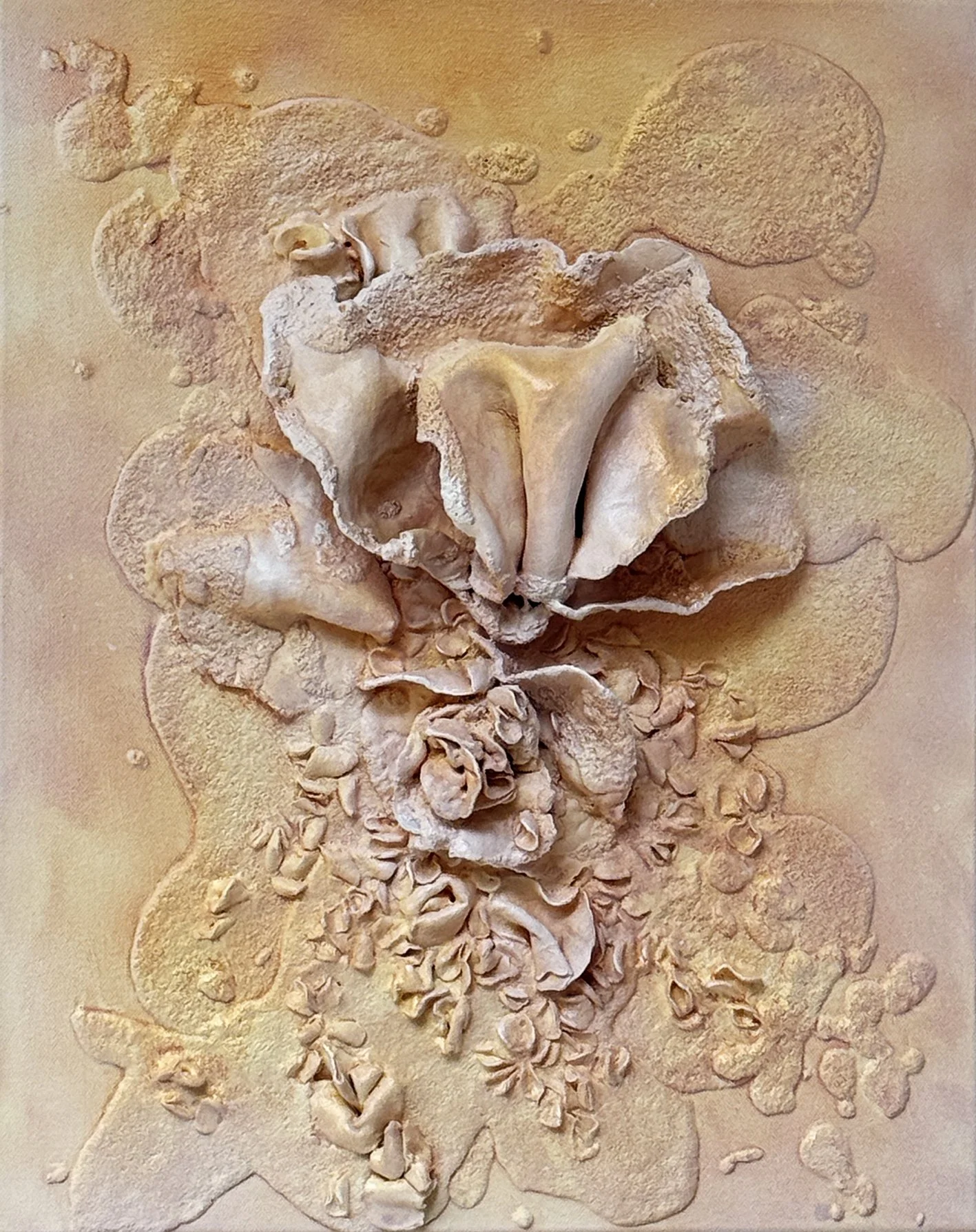 'Chrysalis 1' - 50cm x 40cm x 8cm - mixed media on canvas (2026)
