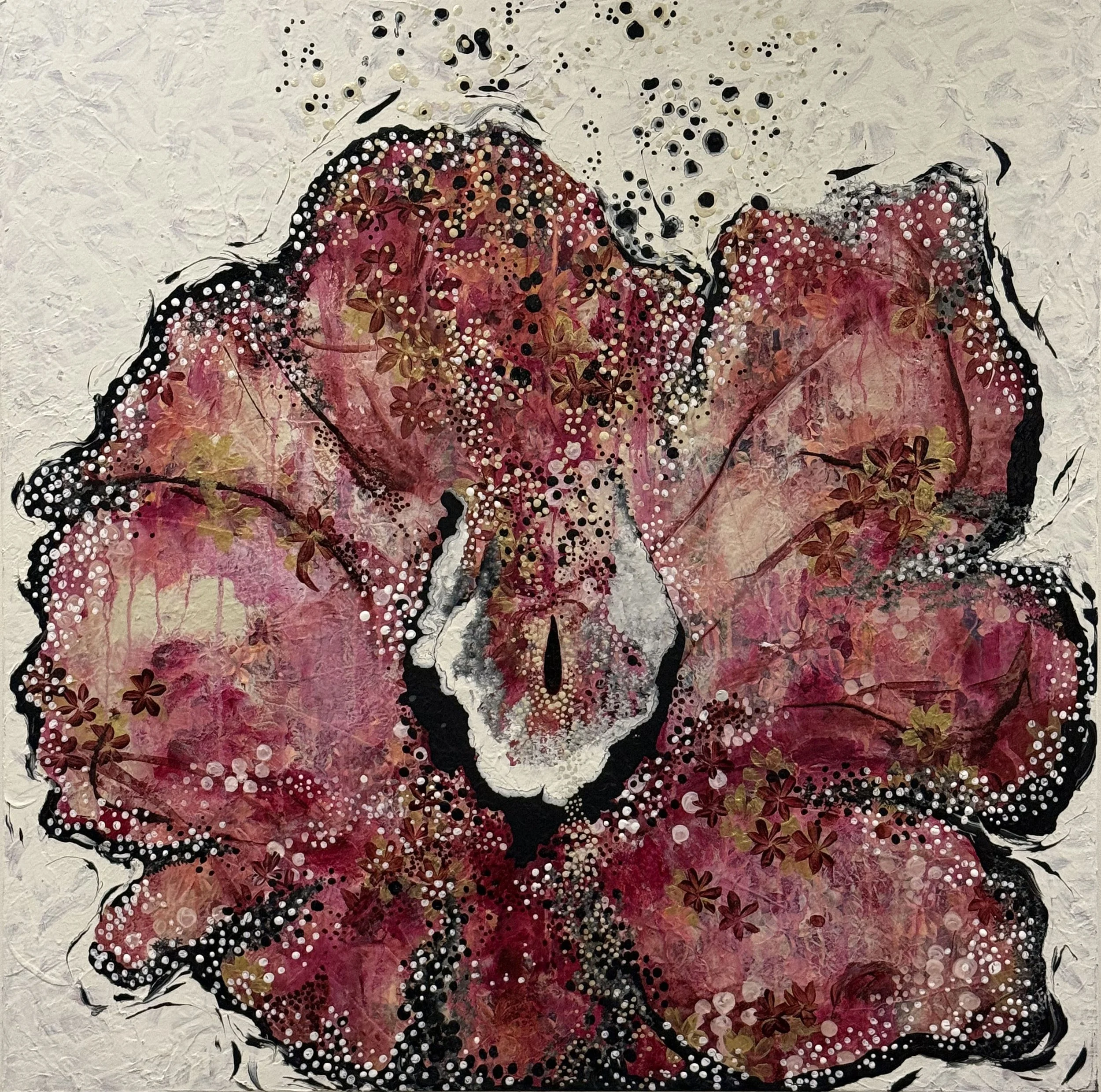 Untitled - 100cm x 100cm x 3cm - mixed media on canvas (2025)