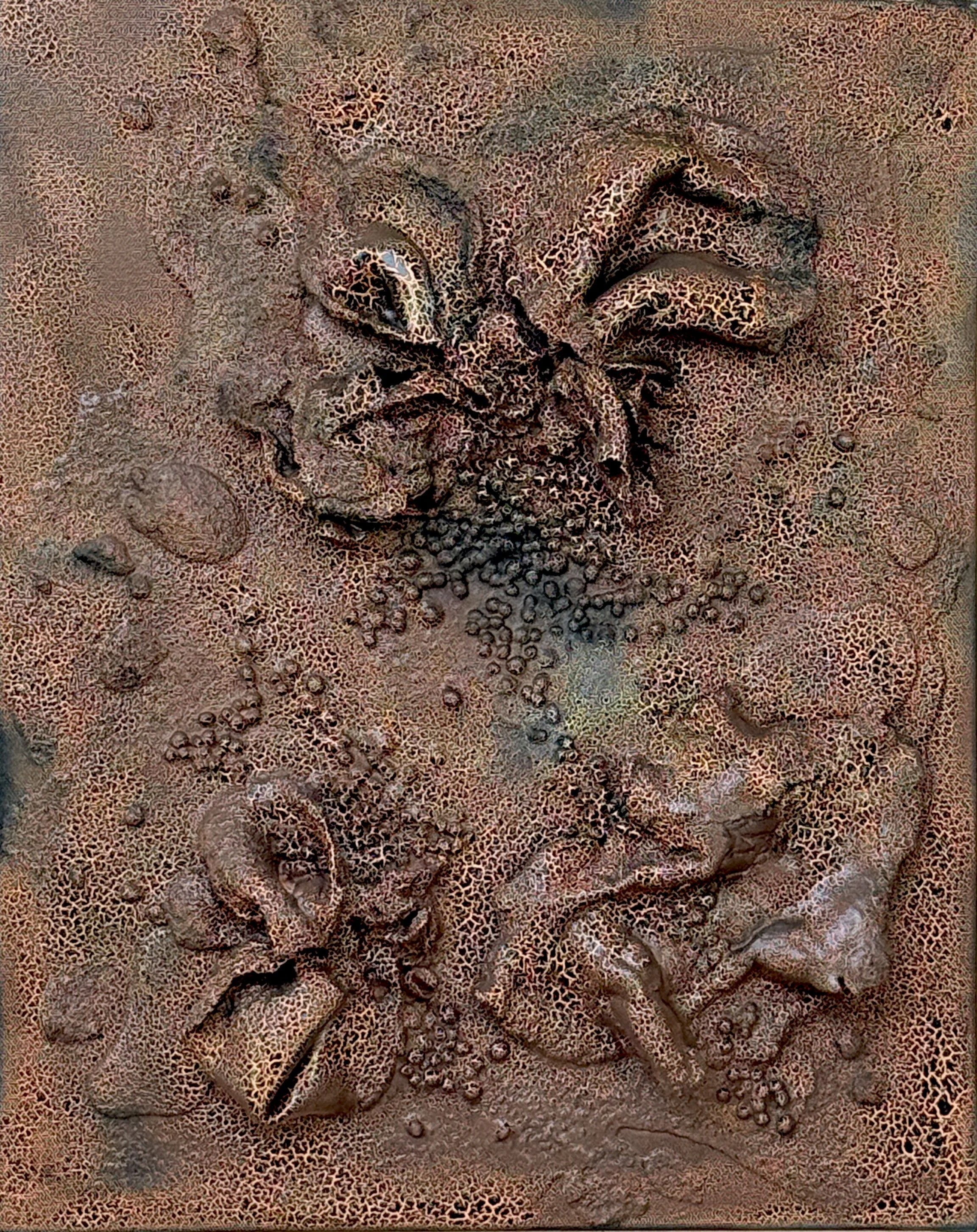 'Rhino 1' - 50cm x 40cm x 8cm - mixed media on canvas (2026)