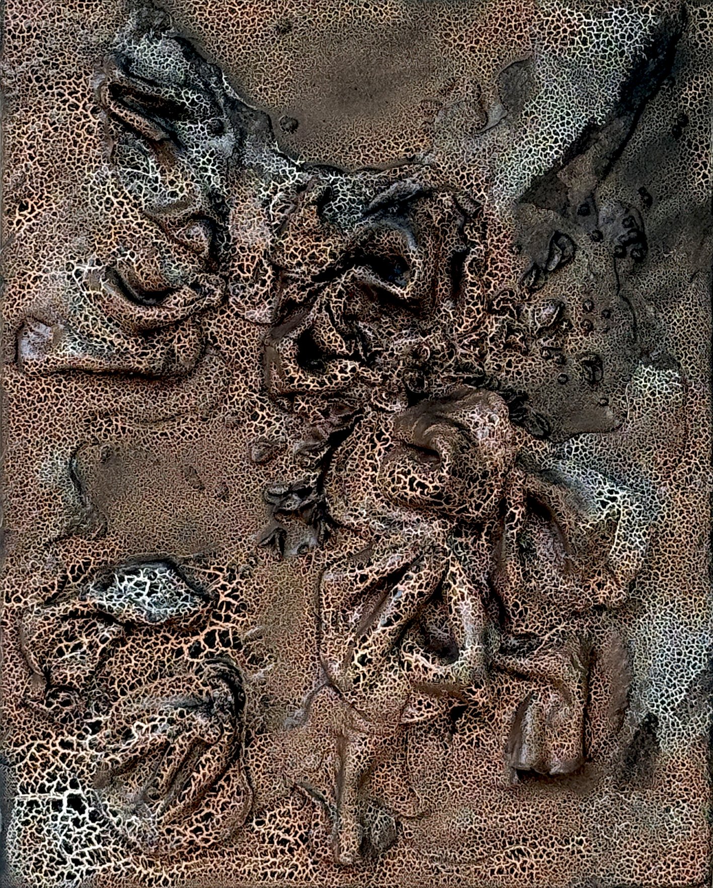 'Rhino 3' - 50cm x 40cm x 8cm - mixed media on canvas (2026)