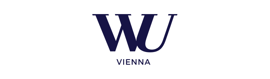 Logo mit den Buchstaben 'WU' und dem Wort 'Vienna' darunter.