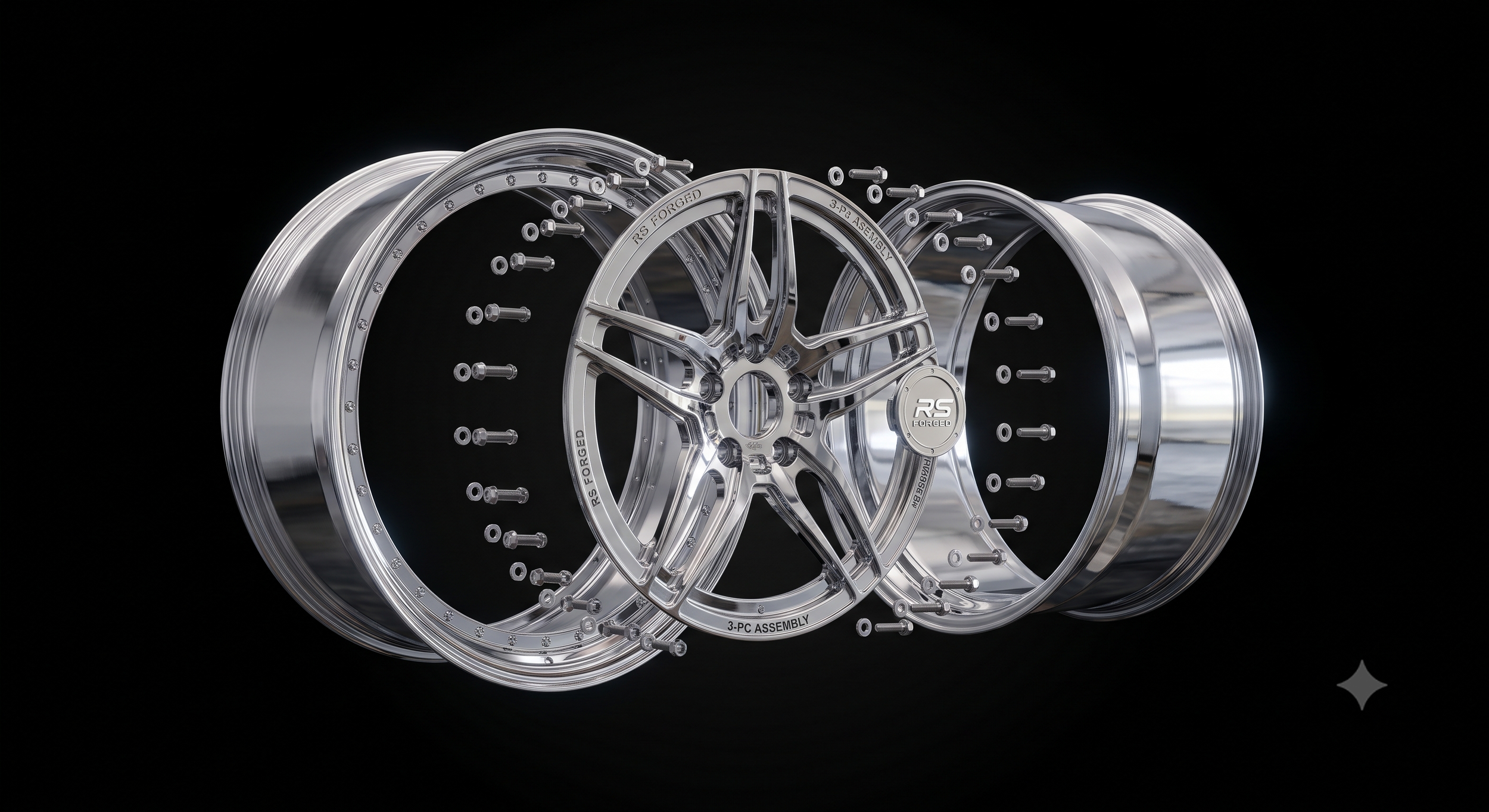Tribofiniton Jante Automobile 2 ou 3 parties