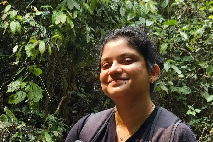 Anne on a slow and peaceful hidden forest trek in a remote village of India.