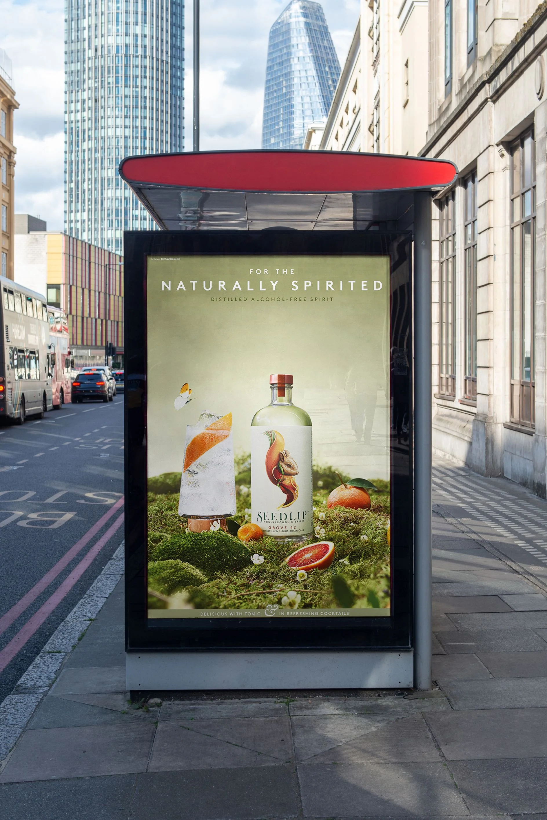 Pride of place in Central London on the side of a bus stop. 