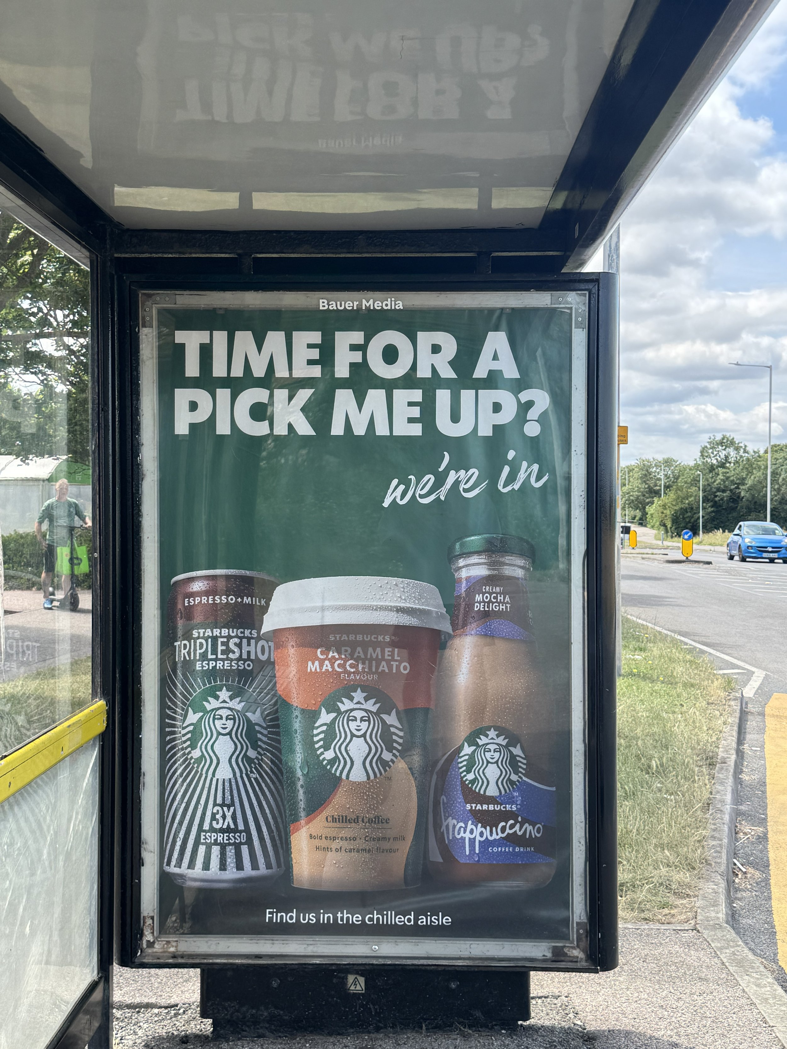Spotted whilst driving to drop my daughter at ballet. She was very confused as to why I went back around the roundabout and jumped out of the car at a bus stop