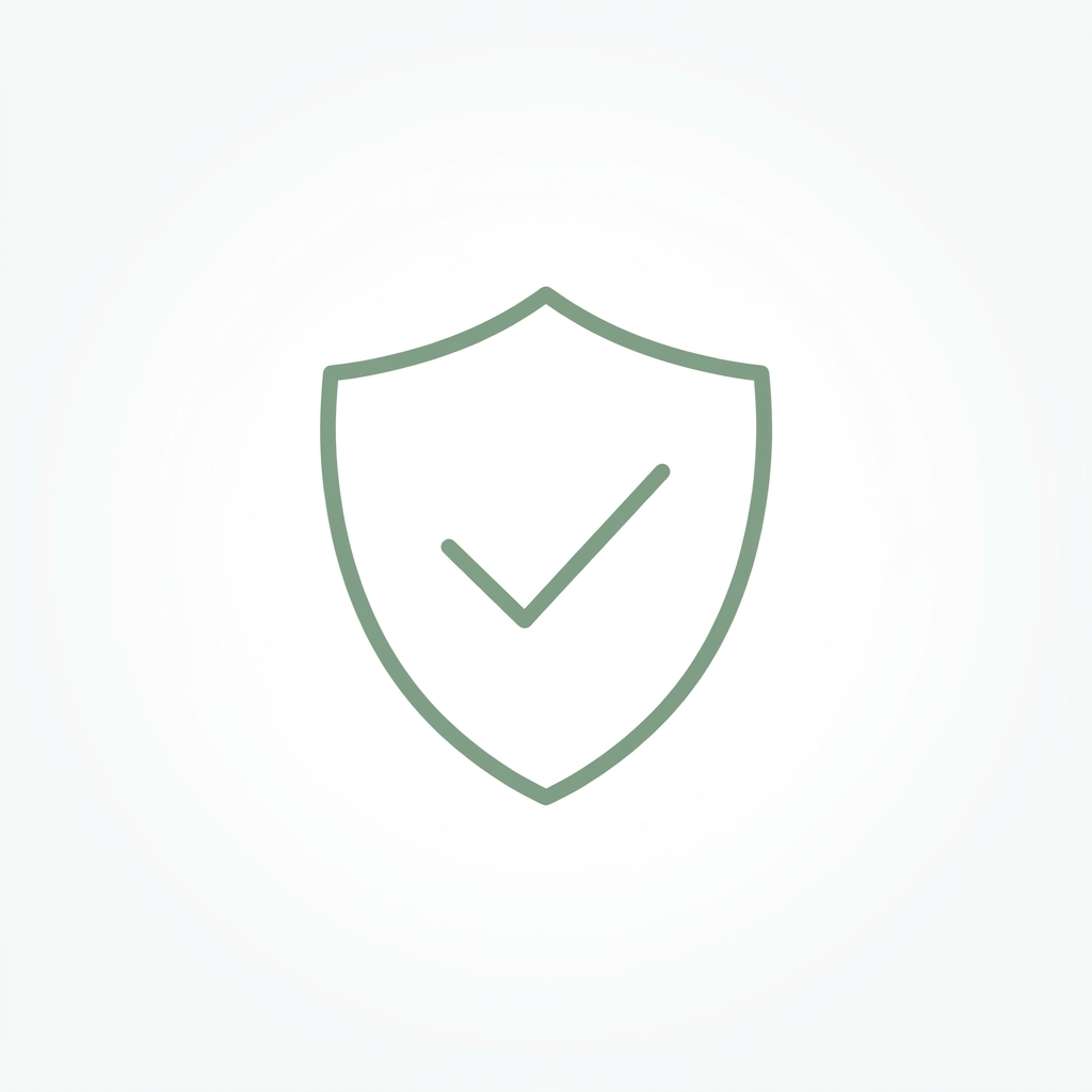 Shield icon with a checkmark inside it representing security or protection.