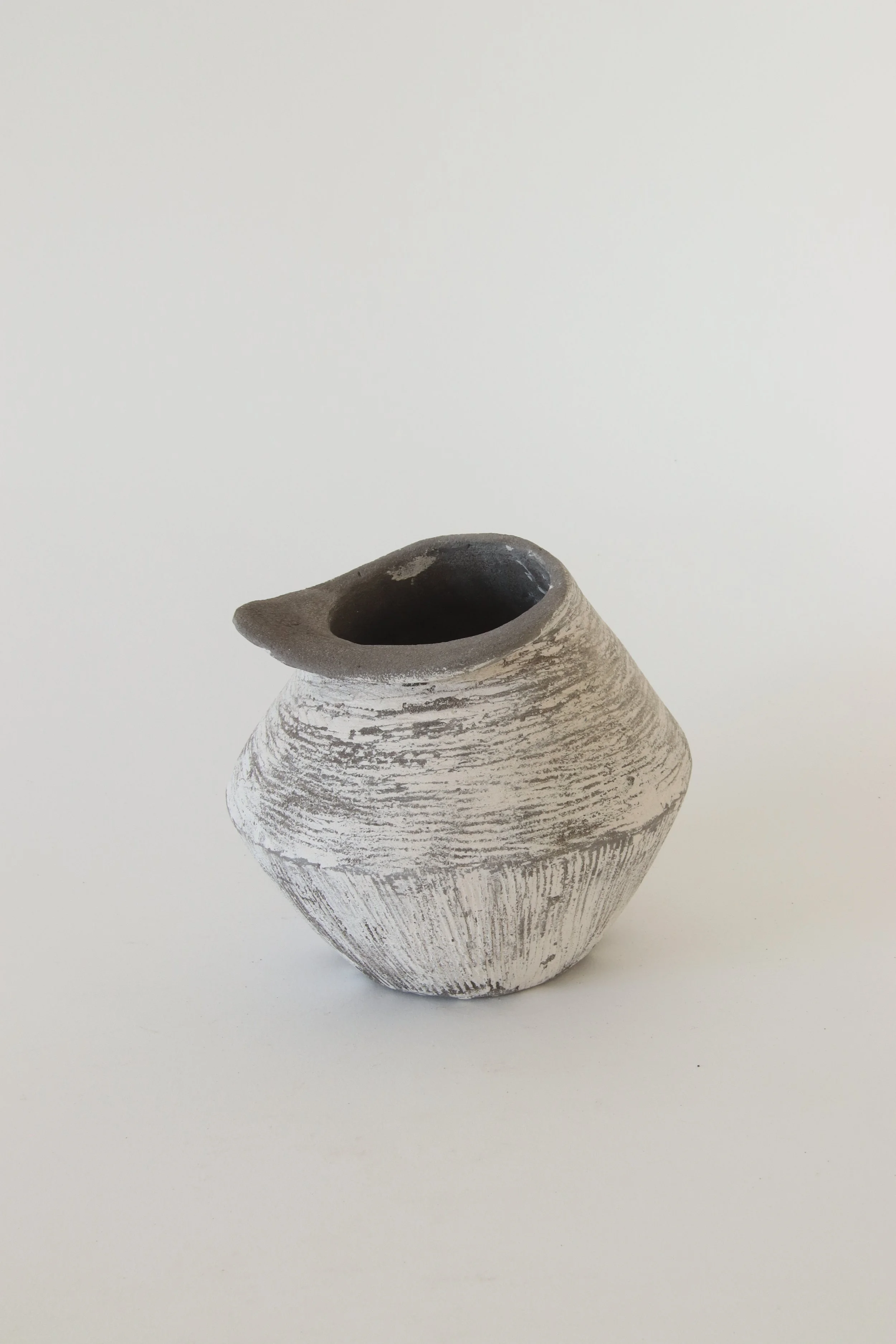 Black stoneware vase