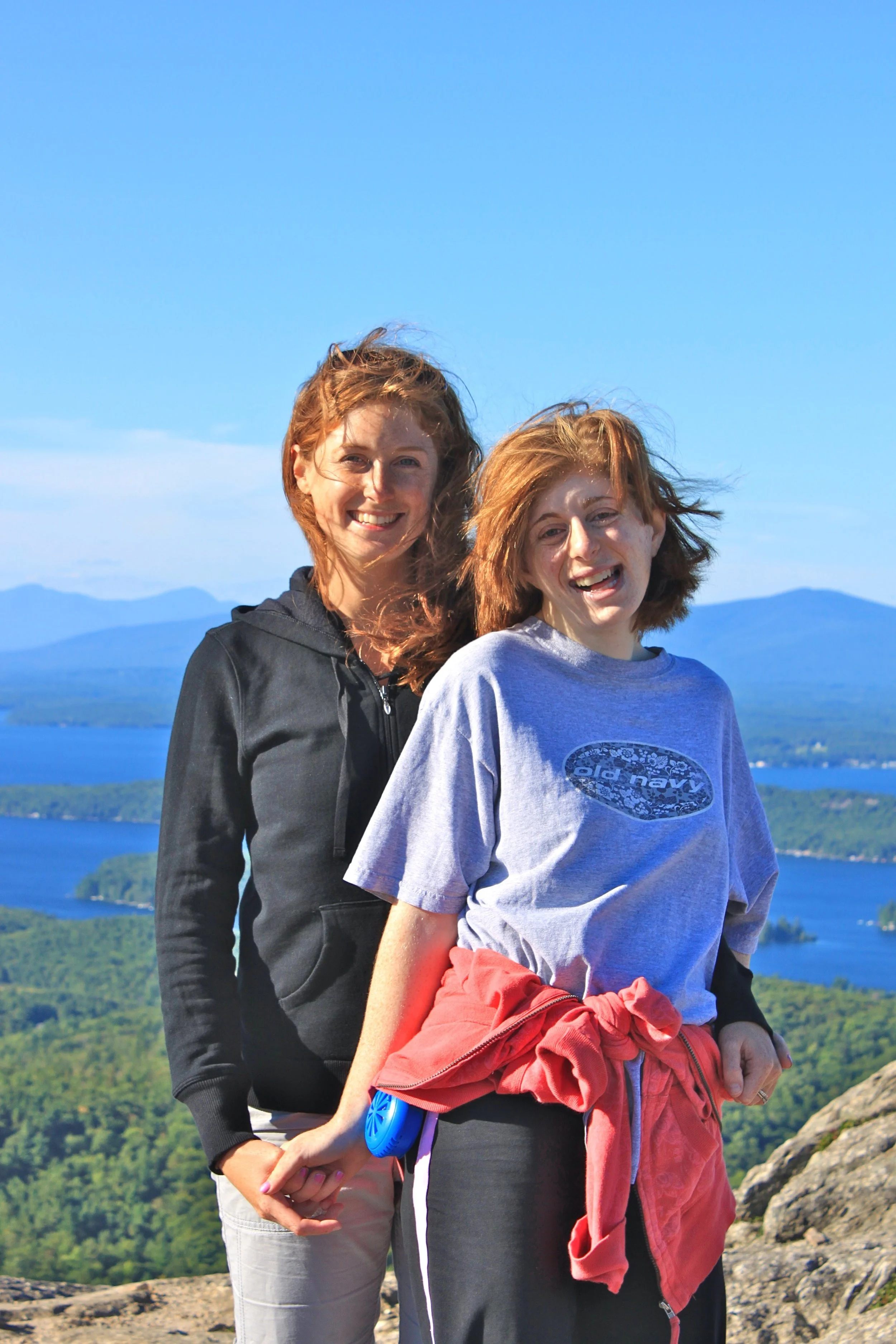 Gayle Vardakis with her sister, Michelle, whose life inspired the creation of Empowering Roots Occupational Therapy.