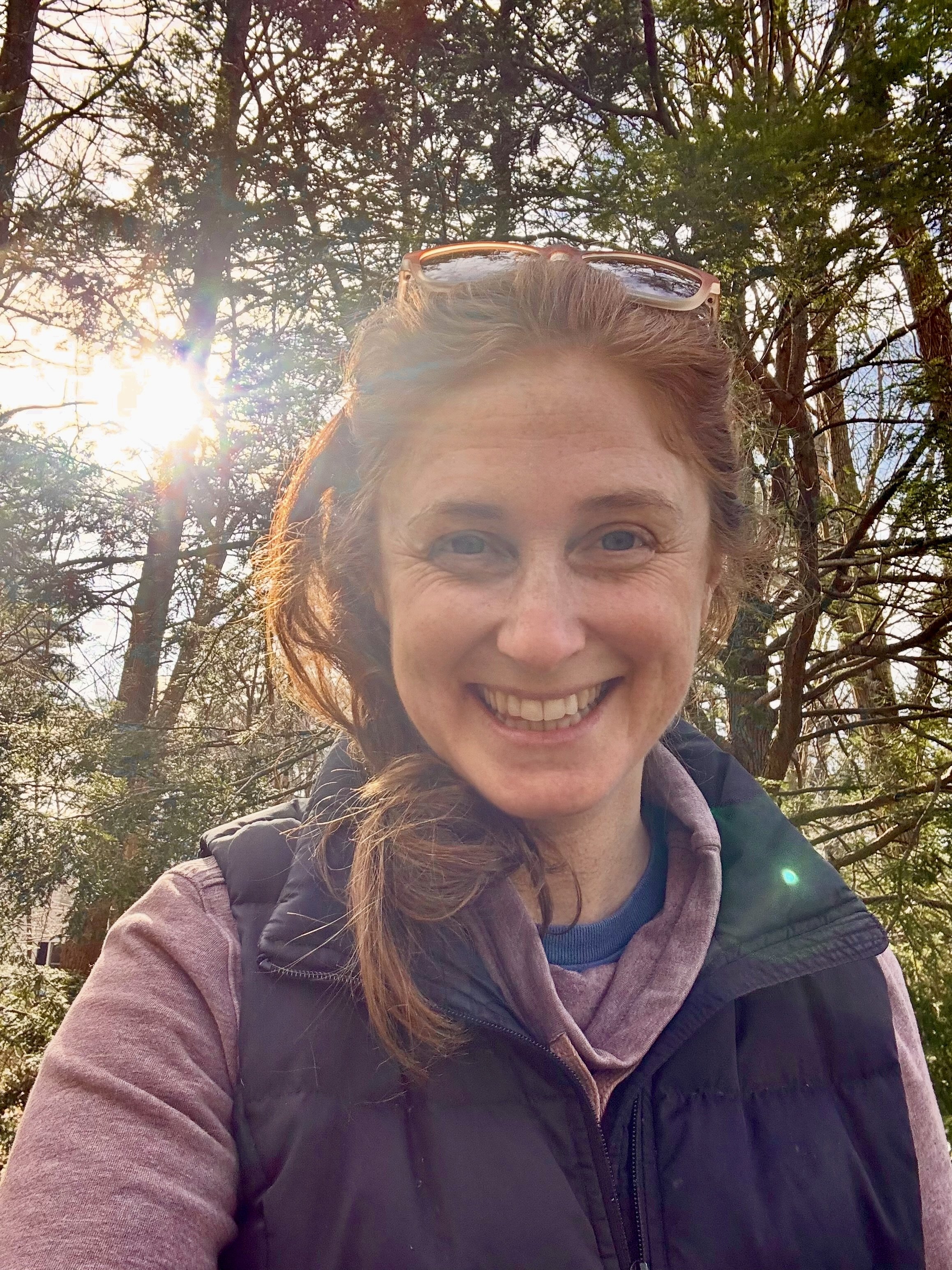 Gayle Vardakis, MS, OTR/L, nature-based pediatric occupational therapist and founder of Empowering Roots Occupational Therapy.