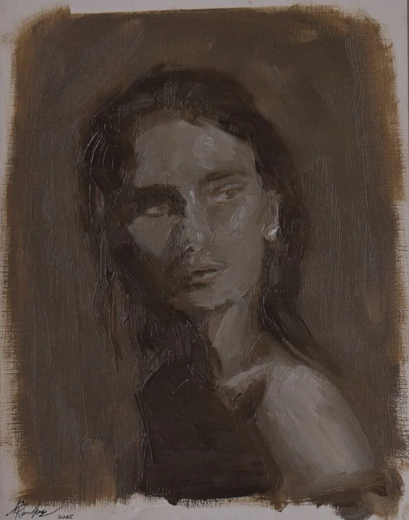 oil sketch --- 17 x 21 cm oil on paper - sold
