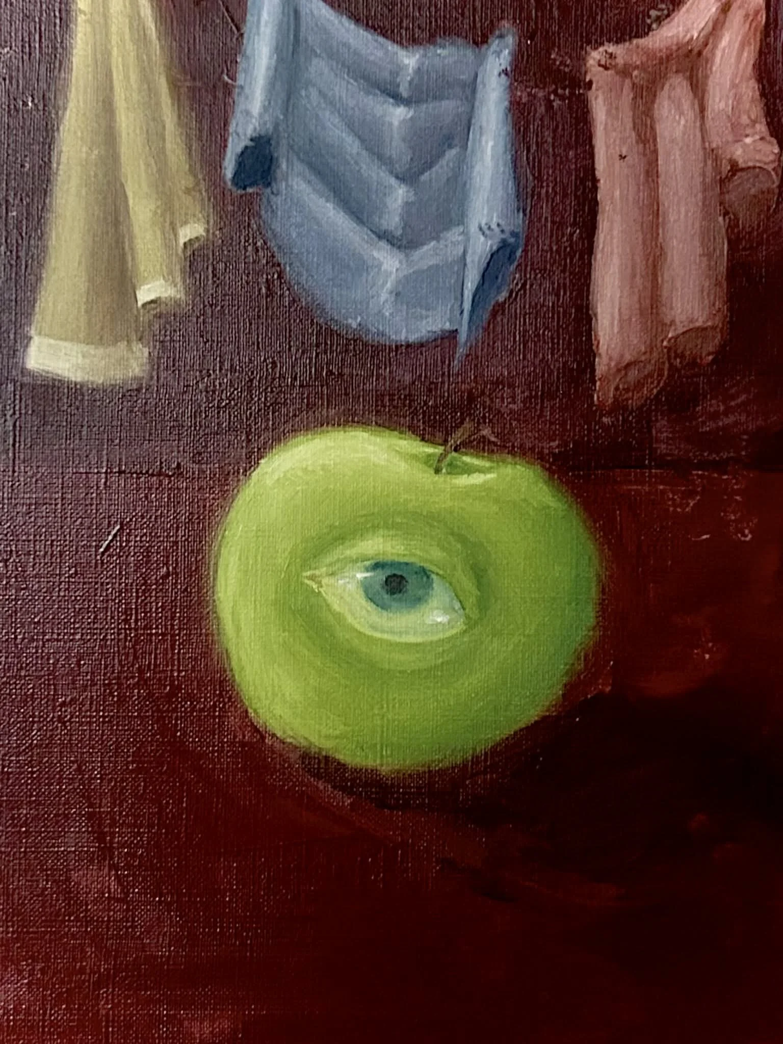 øjeæble --- 17 x 21 cm oil on paper - sold