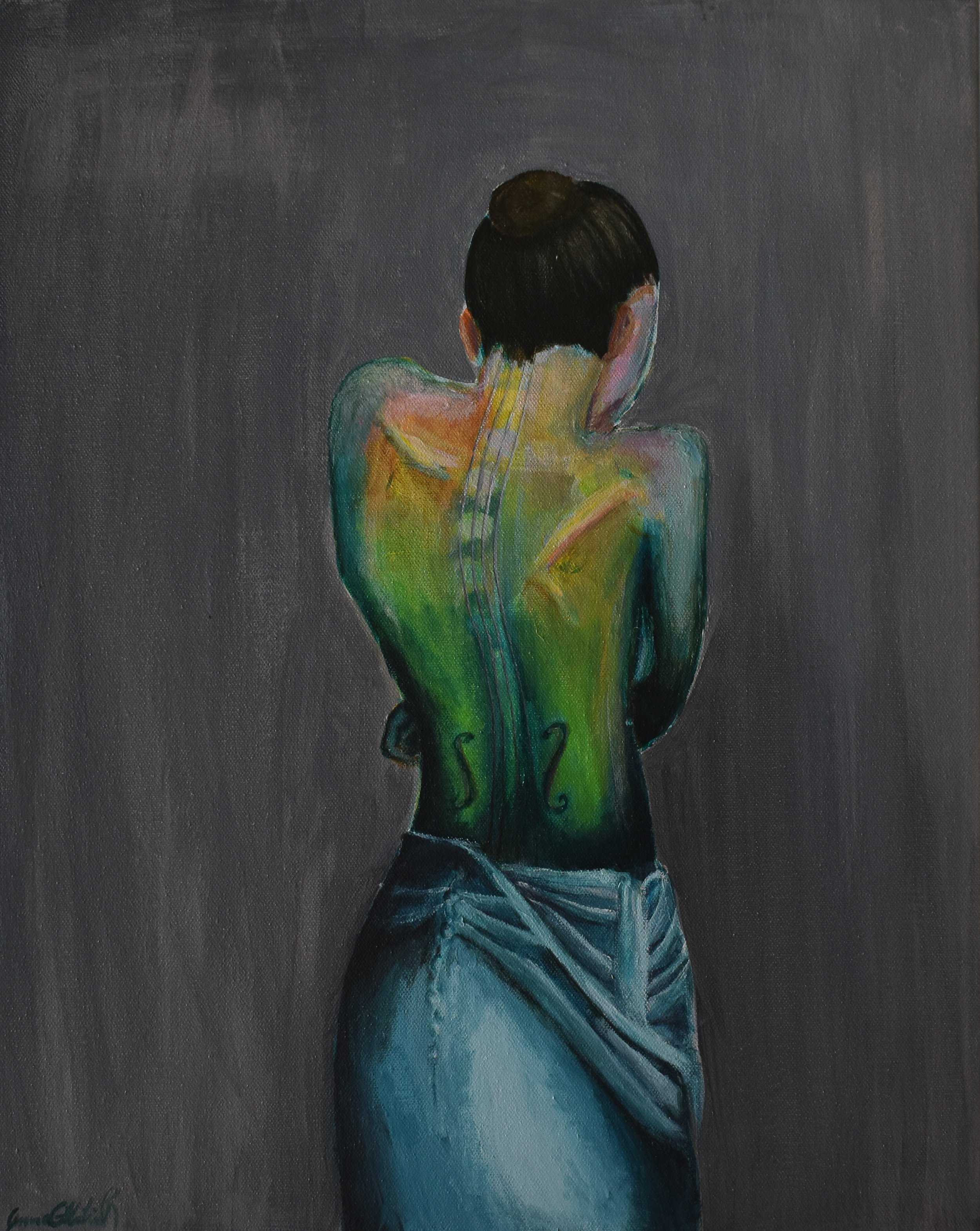 sammensmeltet --- 40 x 50 cm acrylic on canvas